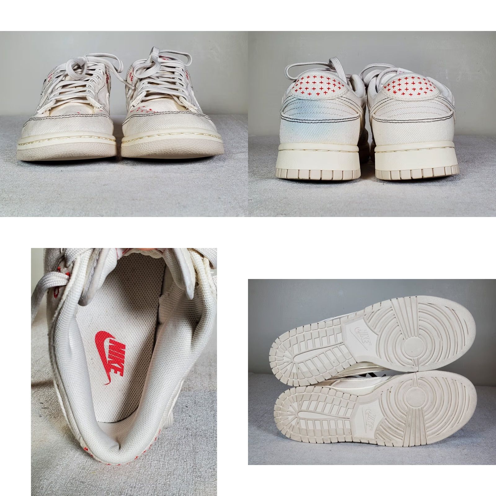 Nike Nike Dunk Low Retro SE Sashiko Denim Men’s US 9.5 Light Orewood Brown / Pale Ivory Shoes Size US 9 / EU 42 - 8 Thumbnail