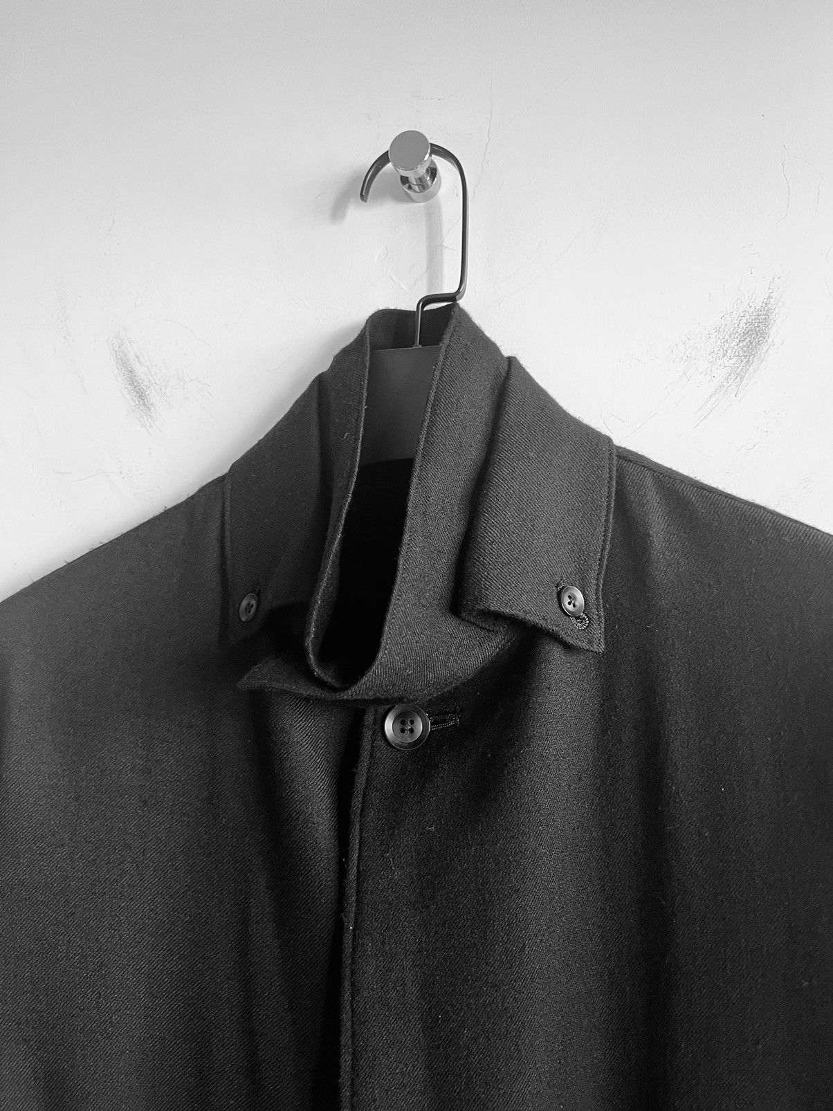 Yohji Yamamoto Yohji Yamamoto Pour Homme W/Viyella Collared Tab Coat Dress Size US S / EU 44-46 / 1 - 7 Thumbnail