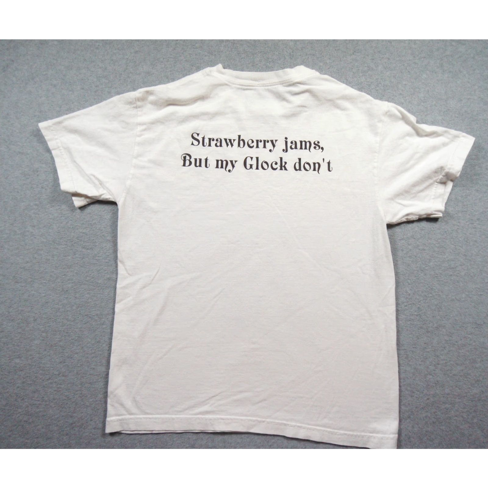 Vintage VINTAGE Strawberry Shirt Mens Medium White Ben Baller Strawberry Jams Tee Streetwear Size US M / EU 48-50 / 2 - 3 Thumbnail