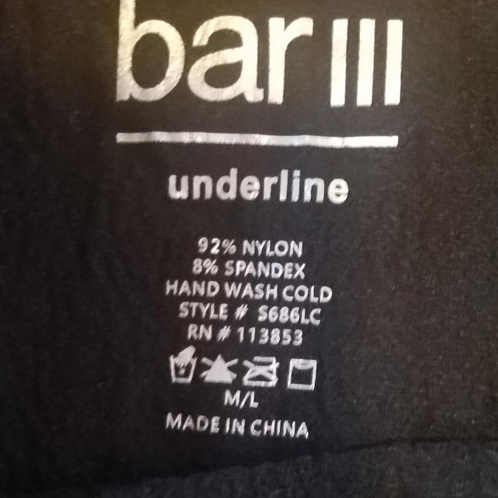 Bar III NWT Bar III Underline Deep Black M/L Slip Size ONE SIZE - 3 Thumbnail