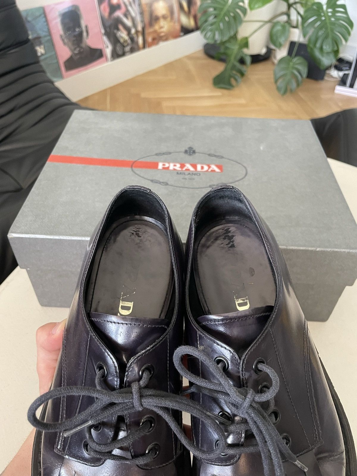 Prada Prada Washed Purple Derby Boots Designer Luxury Rare Hype Size US 8 / EU 41 - 9 Thumbnail