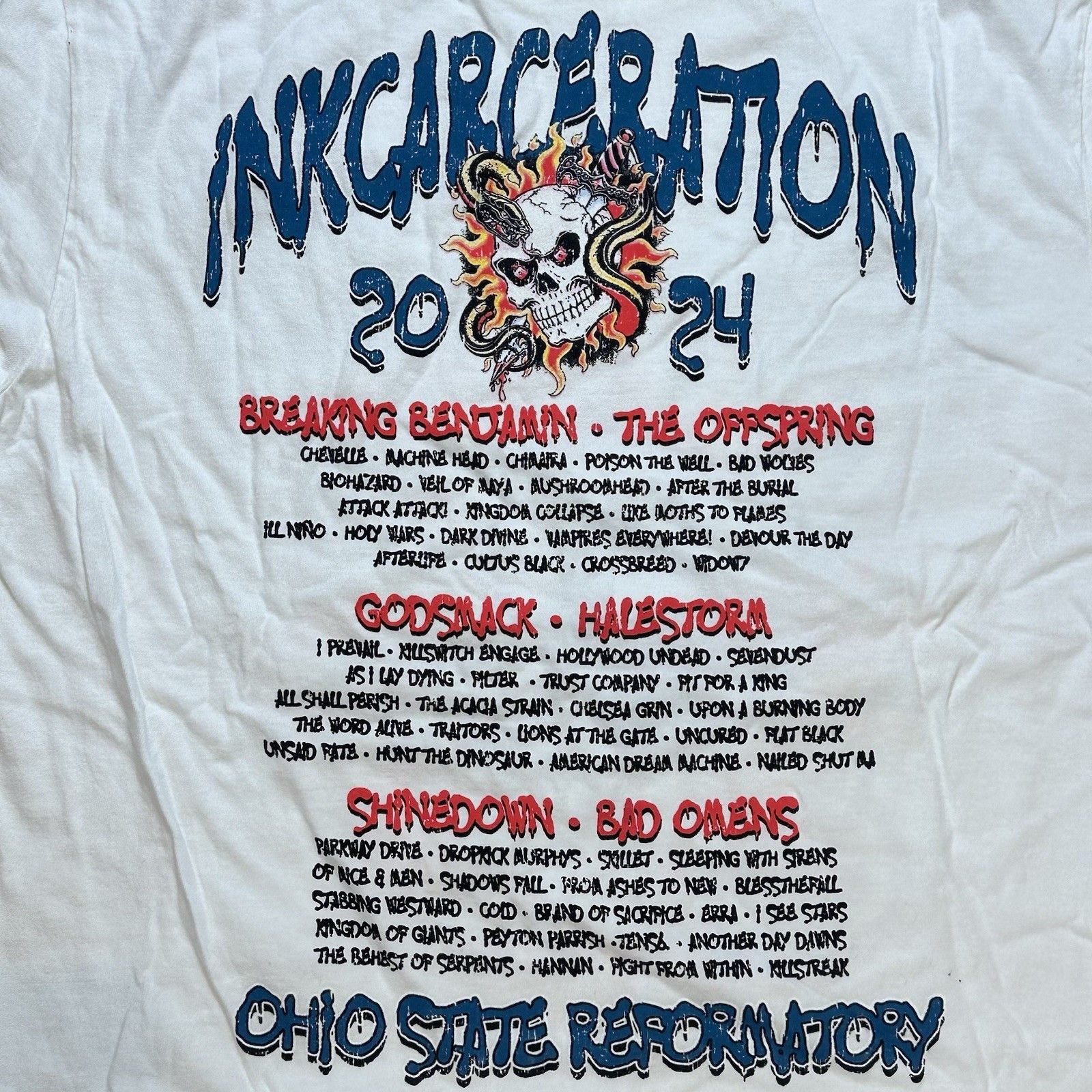 Comfort Colors Inkcarceration Music & Tattoo Festival 2024 Godsmack Tee Size US L / EU 52-54 / 3 - 9 Thumbnail