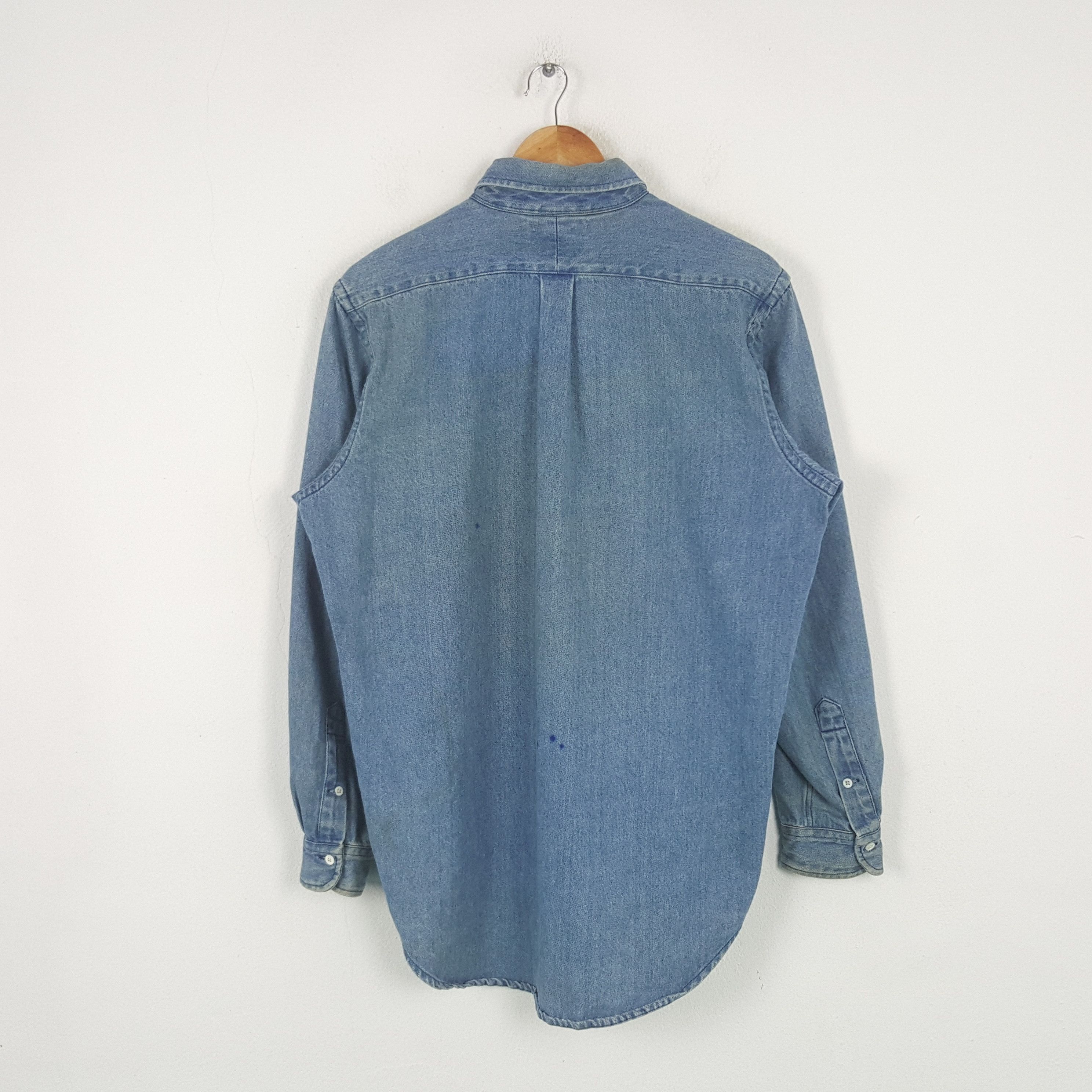 Polo Ralph Lauren Vintage Polo Ralph Laurent Denim Shirt Button Up C294N5 Size US XL / EU 56 / 4 - 3 Thumbnail