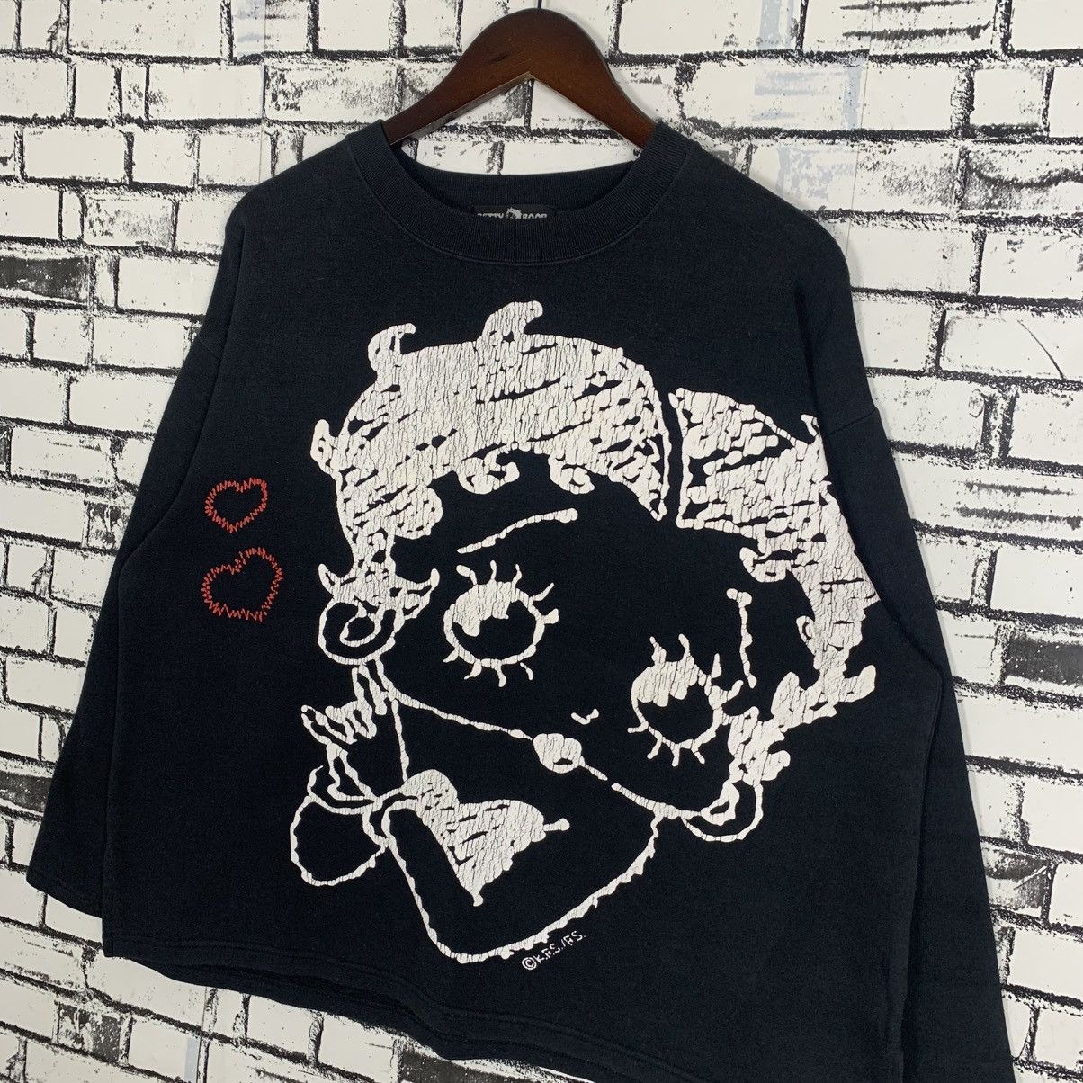 Designer × Vintage Betty Boop Big Print Longsleeve Betty Boop Sweatshirt Size L / US 10 / IT 46 - 2 Thumbnail