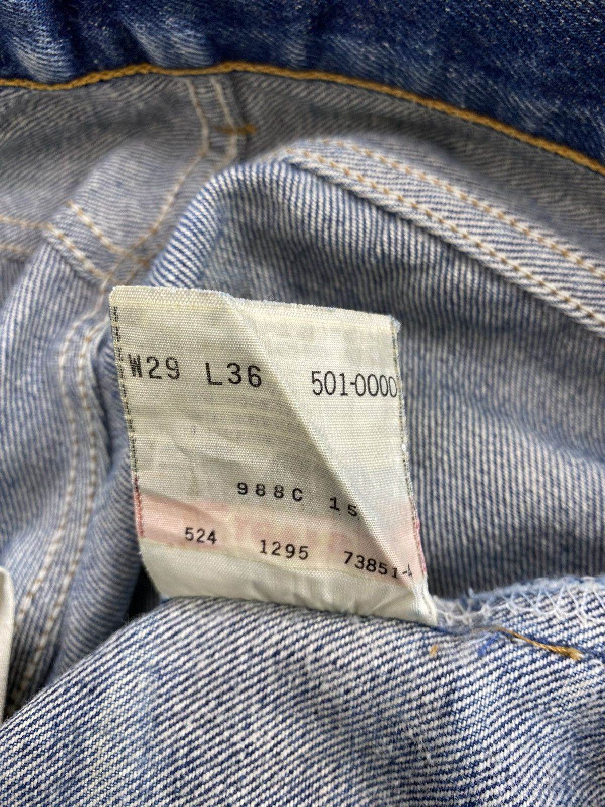 Levi's Vintage Clothing 🇺🇸1990s Vintage Levis 501XX Faded 29x36 Straight Leg Jeans Size US 29 - 12 Thumbnail