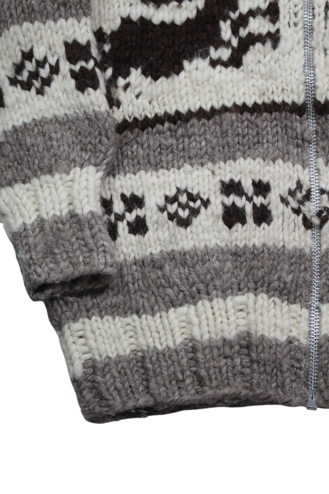 Vintage 2000S COWICHAN INDIAN HAND KNIT CARDIGAN Size US L / EU 52-54 / 3 - 8 Thumbnail