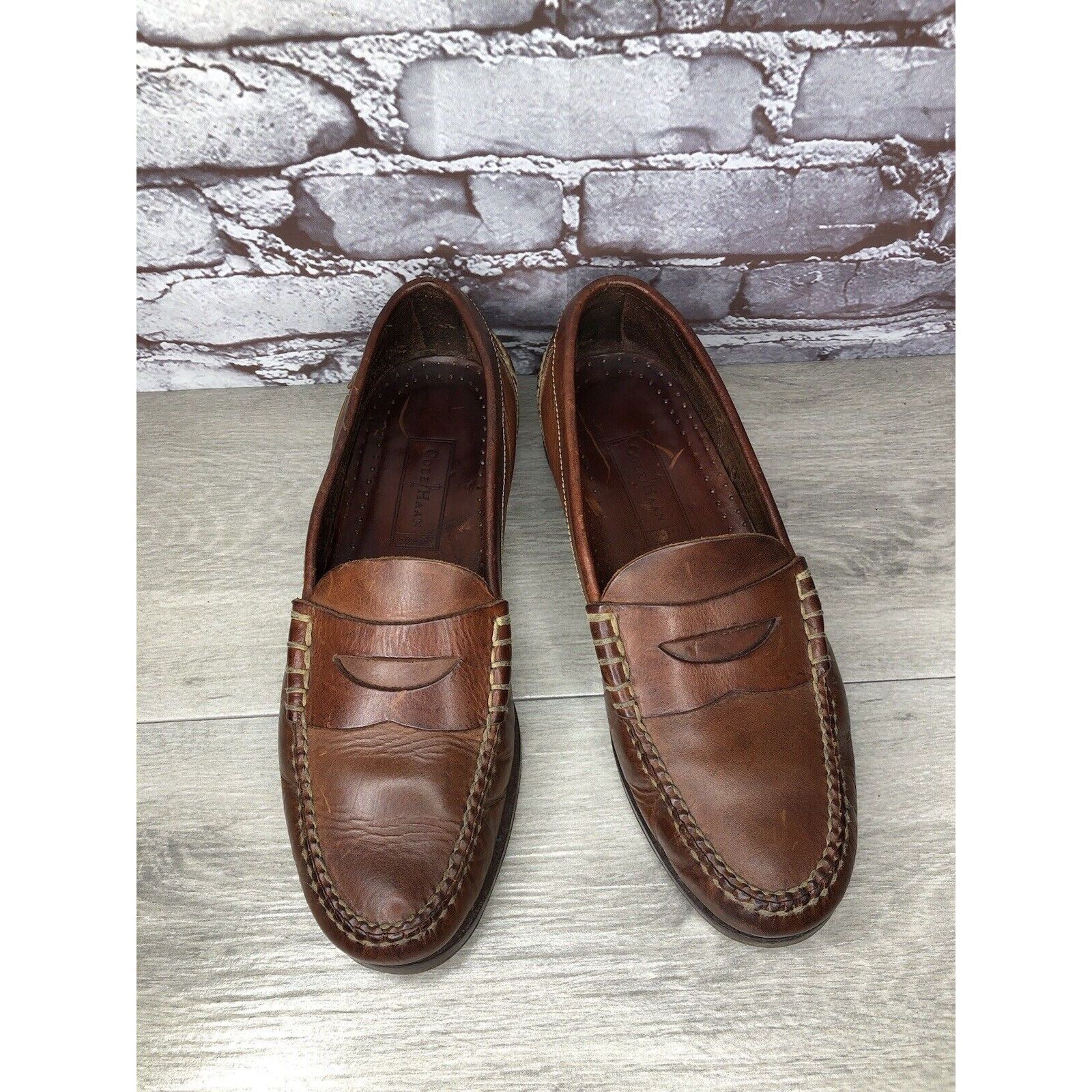 Cole Haan Cole Haan Dark Brown Leather Penny Loafers Casual Shoes Men’ Size US 11.5 / EU 44-45 - 4 Thumbnail