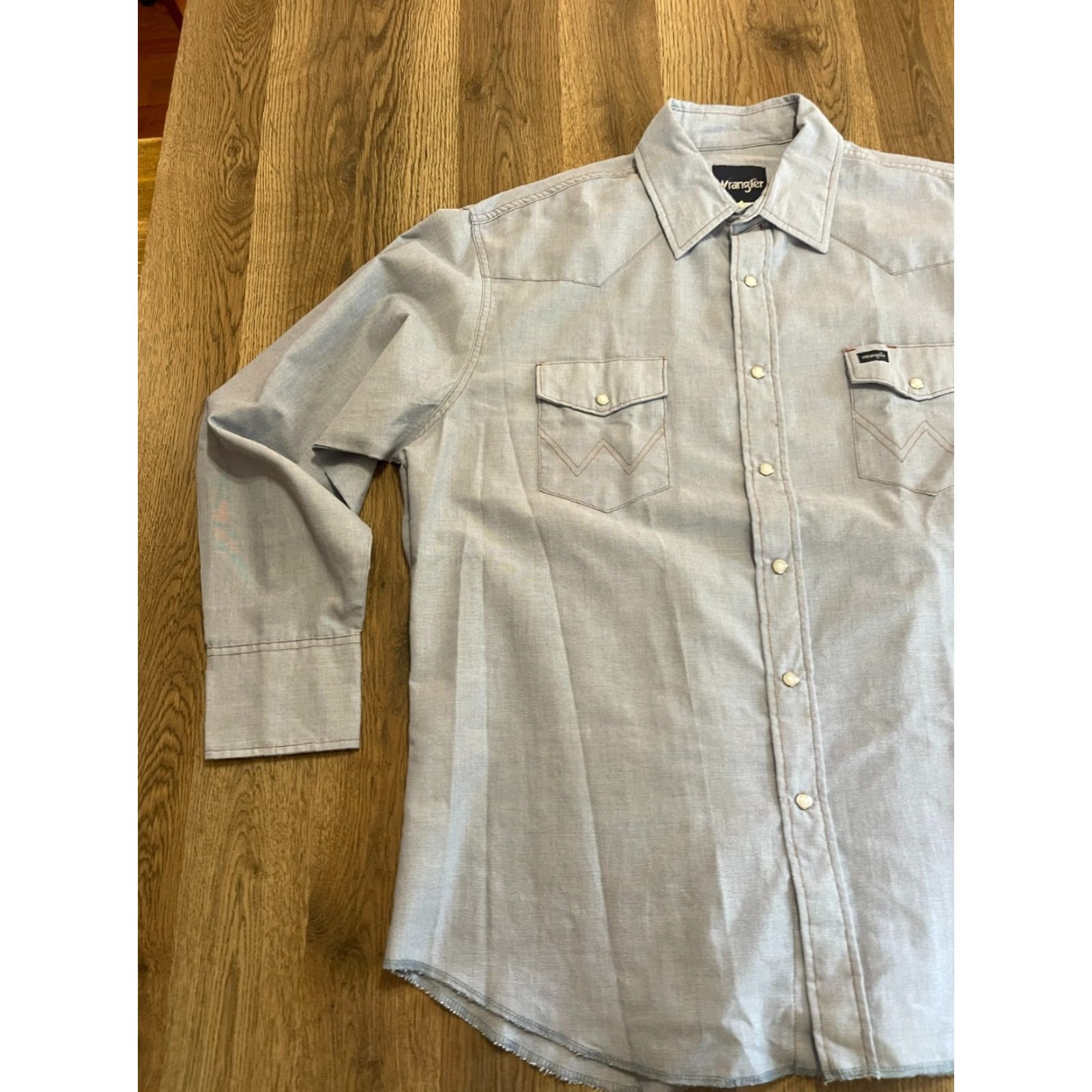 Wrangler Wrangler Shirt Men's 17.5-35 Blue Long Sleeve Western Pearl Snap Button-Up Pockets Regular Size Type: Regular Timing: N/A Size US XXL / EU 58 / 5 - 3 Thumbnail