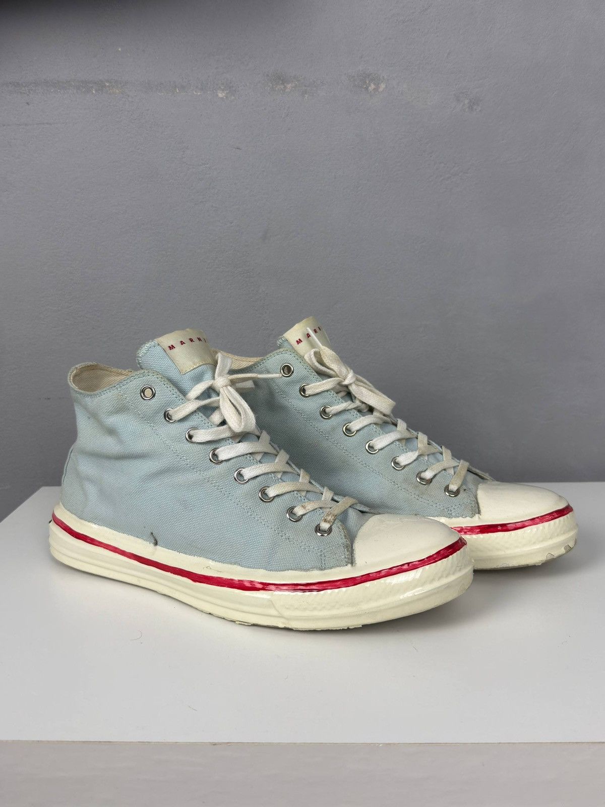 Marni Marni High Top Canvas Sneakers EU 39 Logo Size US 8 / IT 38 - 7 Thumbnail
