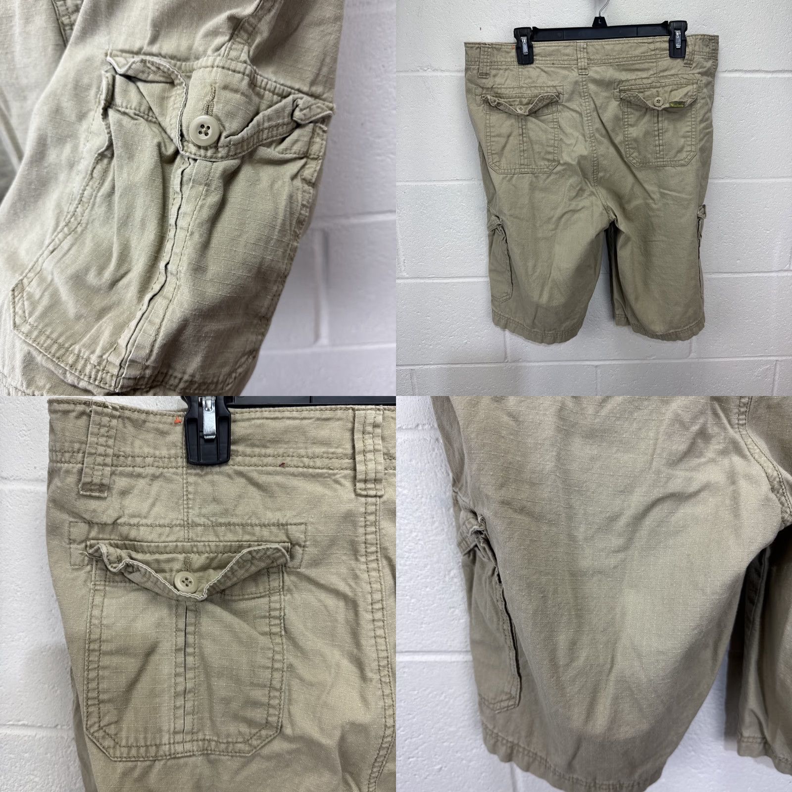 Vintage VINTAGE Wearfirst Mens Cargo Shorts Sz 34 Lightweight Microfiber Casual Outdoor Hiking Utility Beige Men Size US 34 / EU 50 - 8 Thumbnail