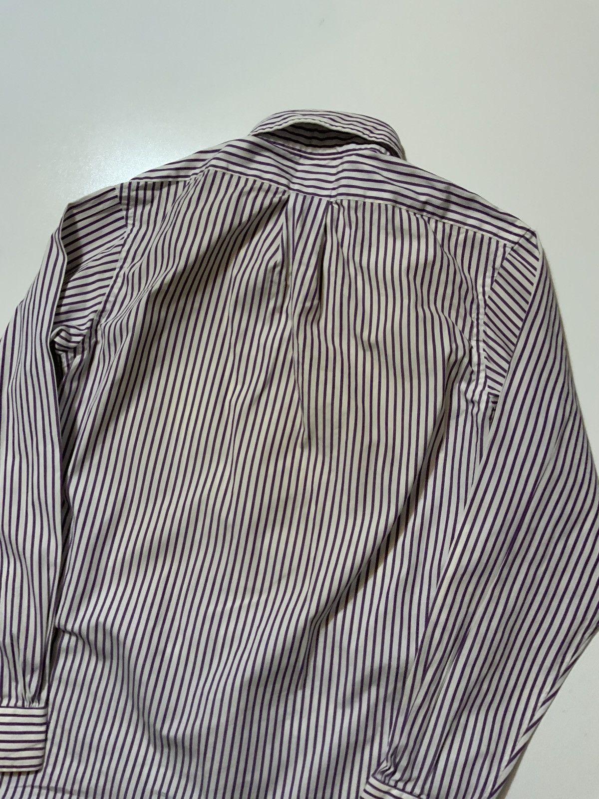 Brooks Brothers Brooks Brothers Polo Extra Slim Purple Stripe Dress Shirt Size US S / EU 44-46 / 1 - 4 Thumbnail