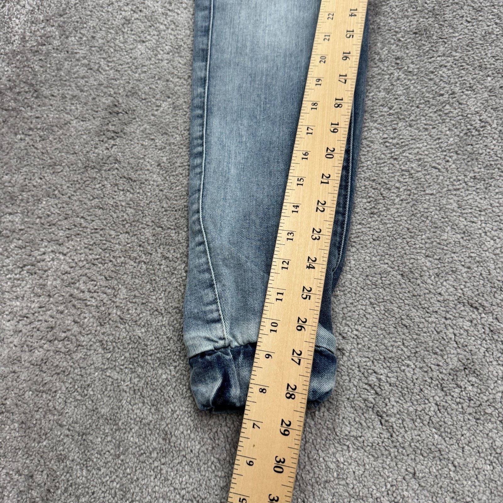 Saint Michael Saint Flight Jean Jogger Denim Mens 28 Blue Light Wash Biker Size US 28 / EU 44 - 19 Thumbnail