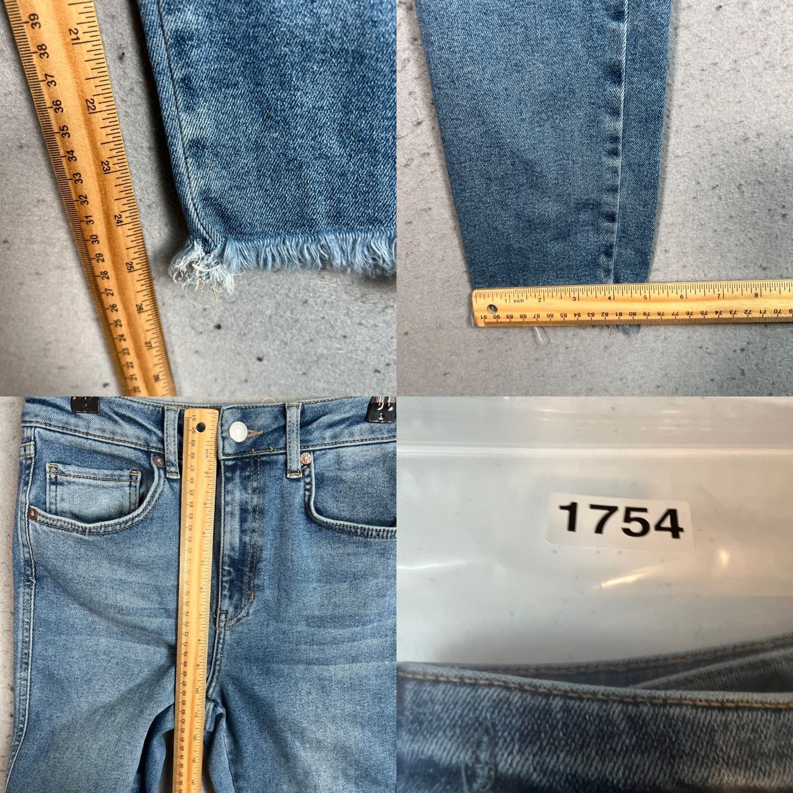 Vintage VINTAGE We The Free Jeans Womens 29 Blue Distressed Ankle Skinny Cotton Blend denim Size 29" - 8 Thumbnail