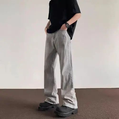 Japanese Brand Kusuno x moto Washed Smokey Grey Aged Relaxed Jeans Size US 31 - 2 Thumbnail