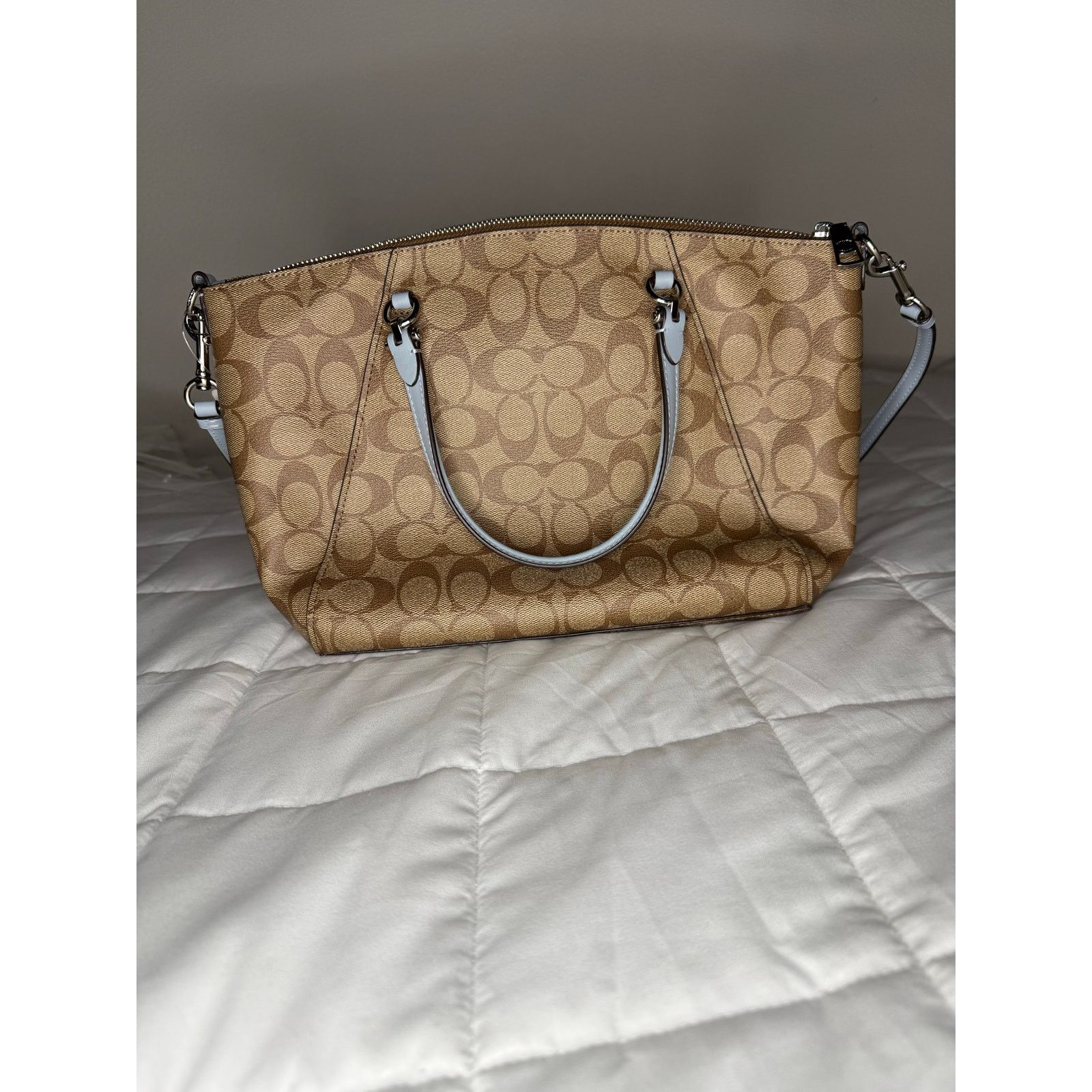 Coach BRAND NEW W/ Tag COACH C24923 Signature SATCHEL Canvas Beige Size ONE SIZE - 9 Thumbnail