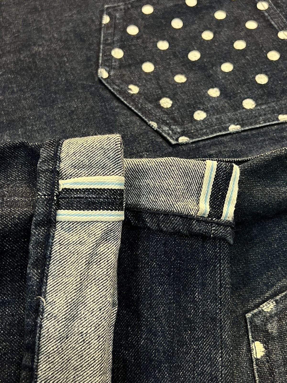 Japanese Brand × Xlarge X-LARGE POLKA DOTS PATTERN SELVEDGE DENIM PANT Size US 33 - 2 Thumbnail