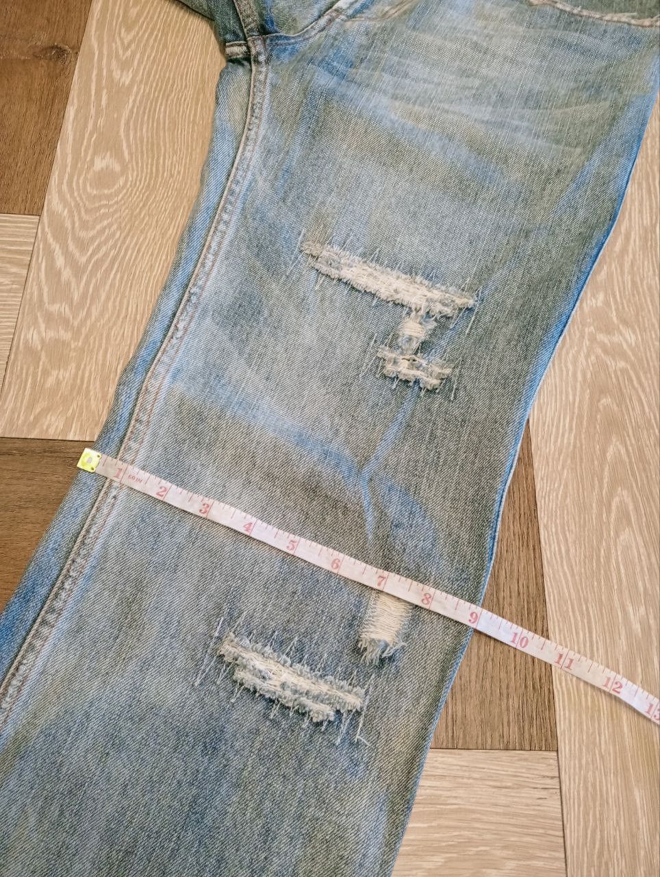 If Six Was Nine JAPANESE ZEROSAIL DISTRESSED JEANS - SIZE L Size US 31 - 17 Thumbnail