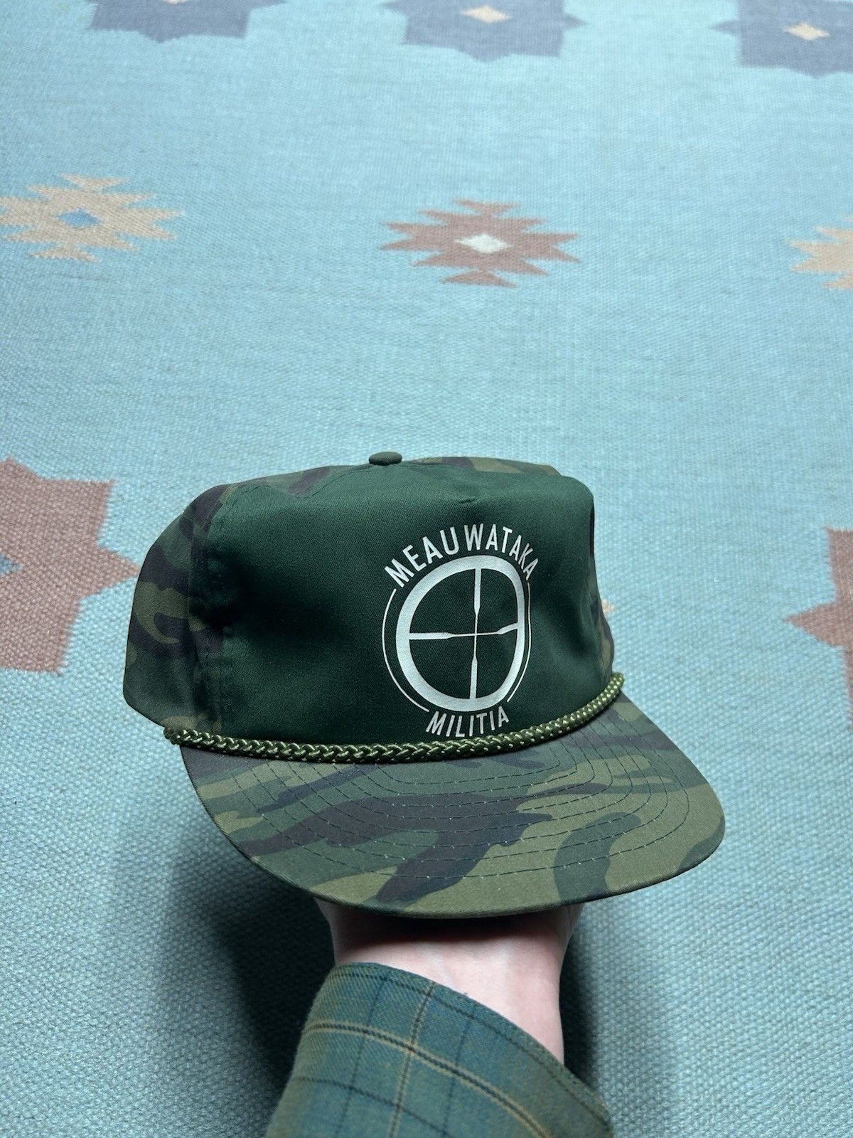 Vintage Vtg SnapBack hat camo Meauwataka militia Michigan woodland Size ONE SIZE - 1 Thumbnail