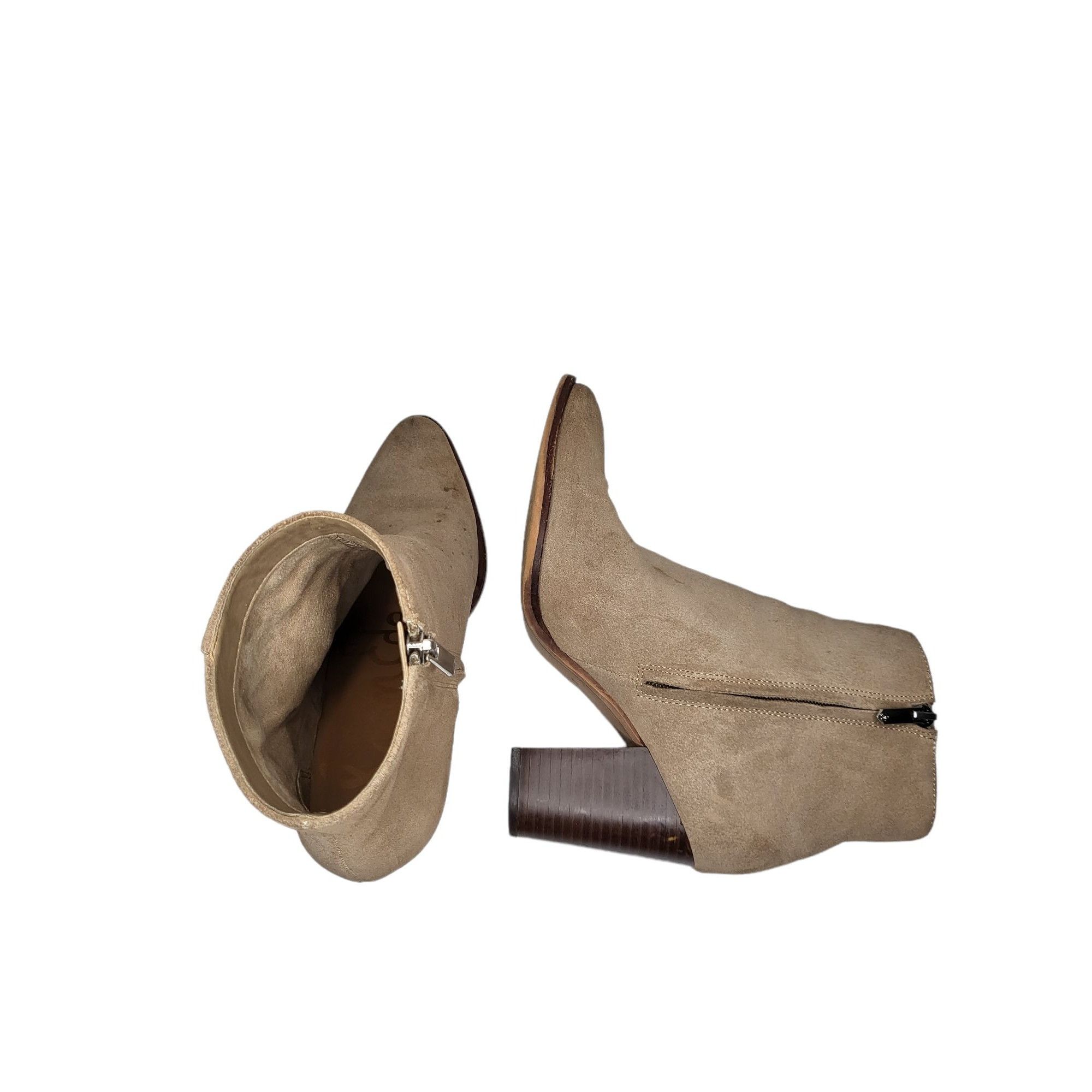 Sam Edelman Sam Edelman Ankle Boots Women Sz 8 Suede Leather Zip Up Bloc Size US 8 / IT 38 - 5 Thumbnail