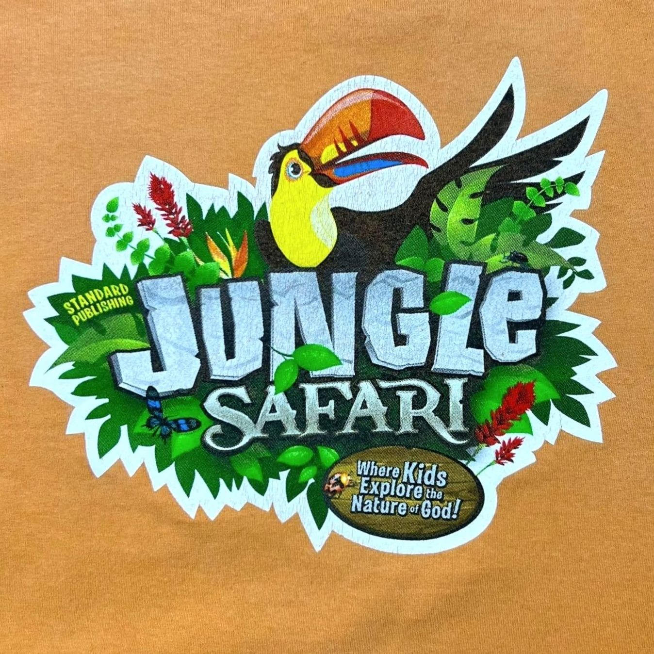 Gildan VINTAGE Early 00’s Jungle Safari Tourist Souvenir Spellout Graphic Orange T-Shirt XXL XL Mens Shirt Short Sleeve Round Neck Cotton Haiti Graphic Size US XXL / EU 58 / 5 - 5 Thumbnail