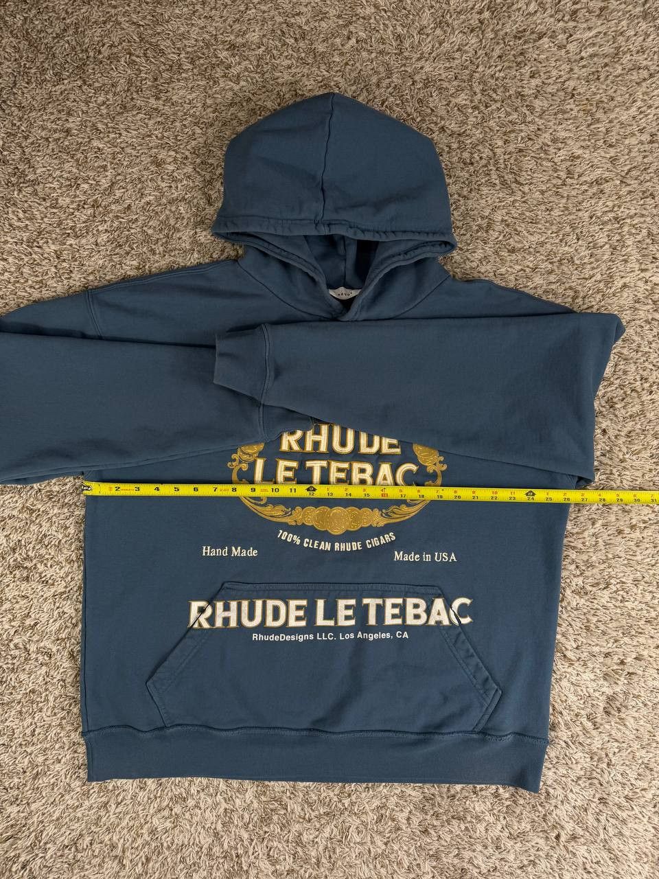 Rhude Rhude Le Tebac Hoodie 'Slate' Men's Size XL Size US XL / EU 56 / 4 - 6 Thumbnail