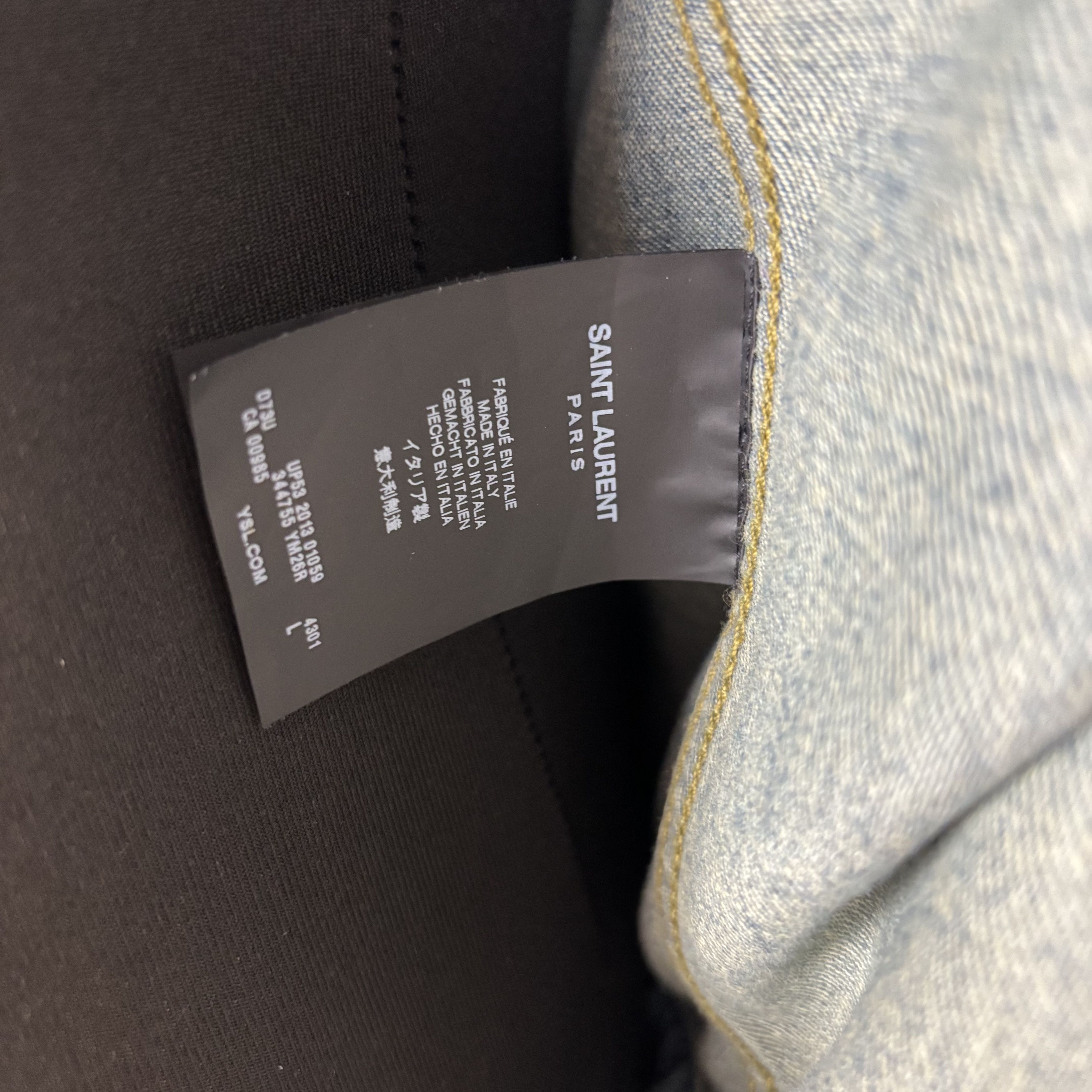 Saint Laurent Paris Saint Laurent Denim and Leather Jacket Size US L / EU 52-54 / 3 - 5 Thumbnail