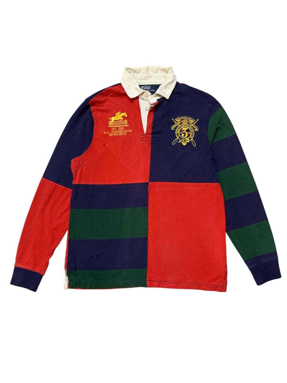 Polo Ralph Lauren Vintage 90’s Polo Ralph Lauren Rugby Shirt Size US M / EU 48-50 / 2 - 1 Thumbnail