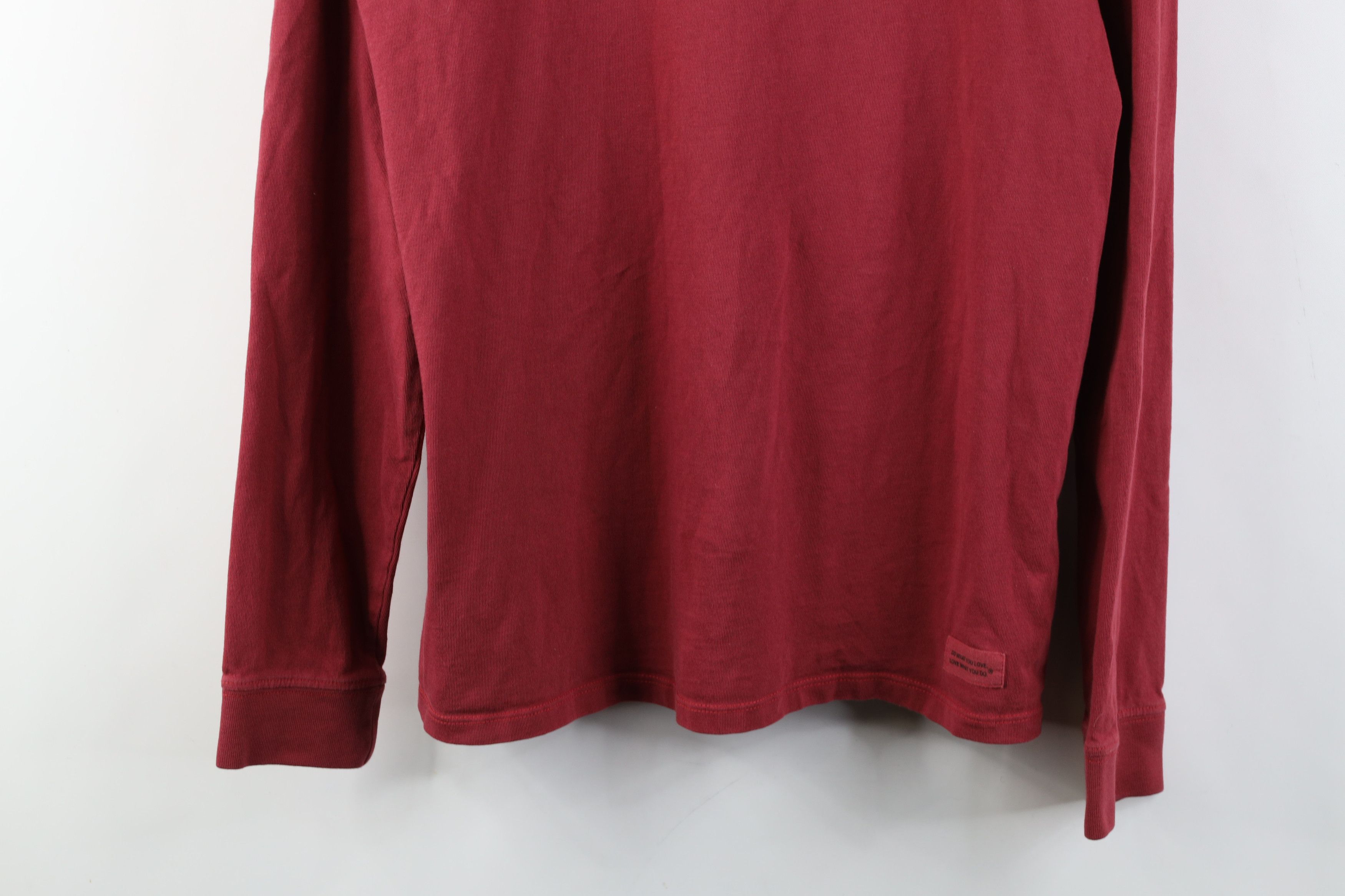 Life is Good Life Is Good Spell Out Heart Long Sleeve T-Shirt Red Cotton Size M / US 6-8 / IT 42-44 - 3 Thumbnail