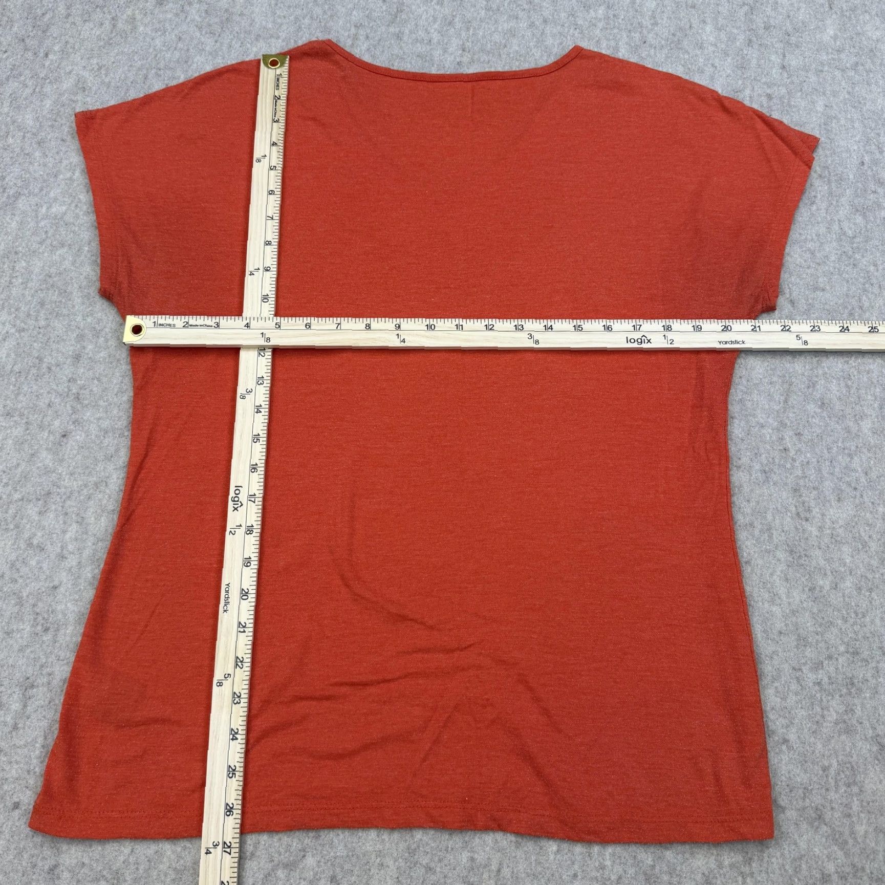Vintage New Directions Weekend Shirt Womens Large Orange Sequin V-Neck Dolman Knit Top Size L / US 10 / IT 46 - 7 Thumbnail