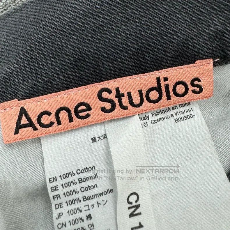 Acne Studios Acne Studios 2021M Series Gunmetal Washed Denim Pants Size US 31 - 5 Thumbnail
