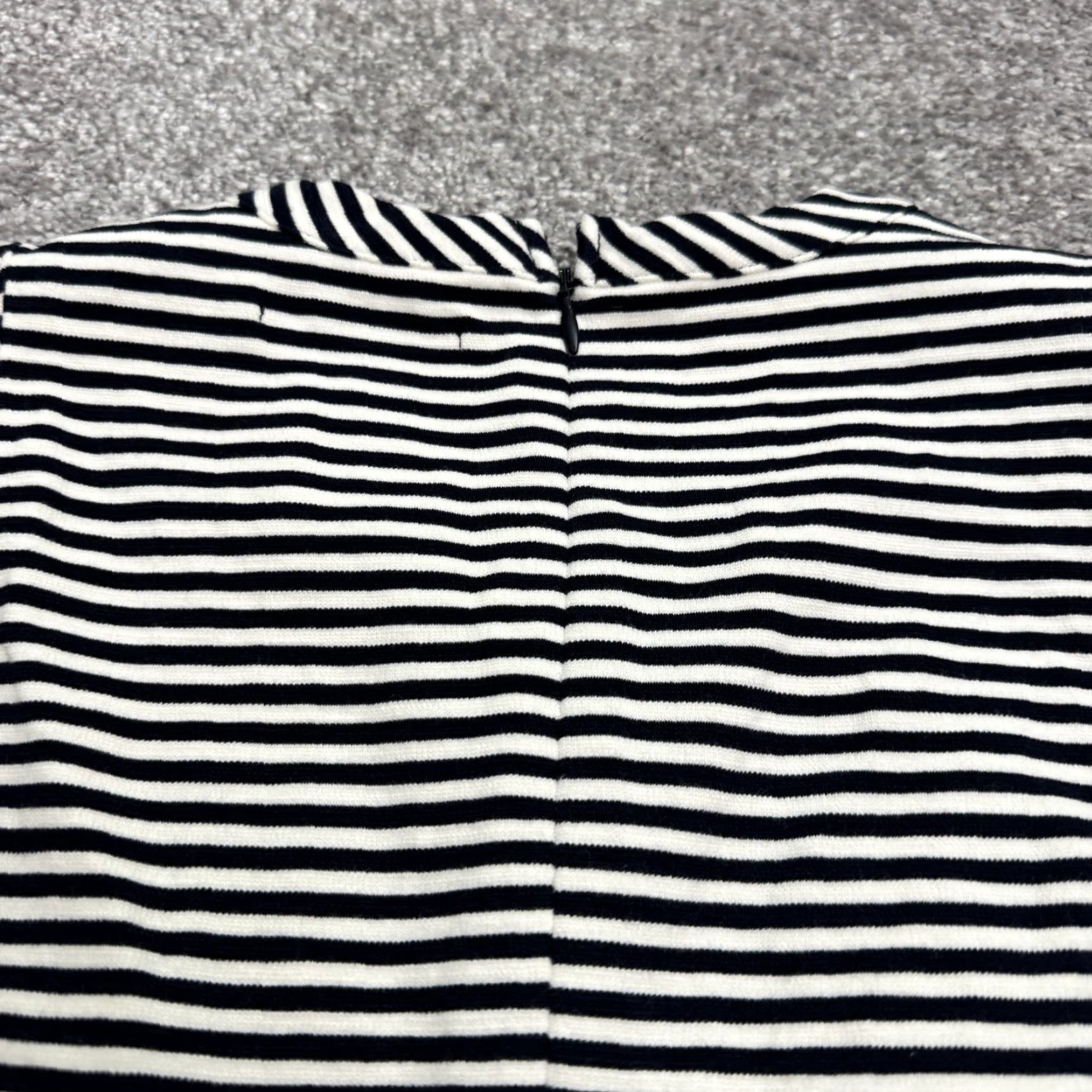 Madewell VINTAGE Madewell Fit & Flare Mini Dress Women Small Navy White Striped Sleeveless Cotton Size S / US 4 / IT 40 - 4 Thumbnail