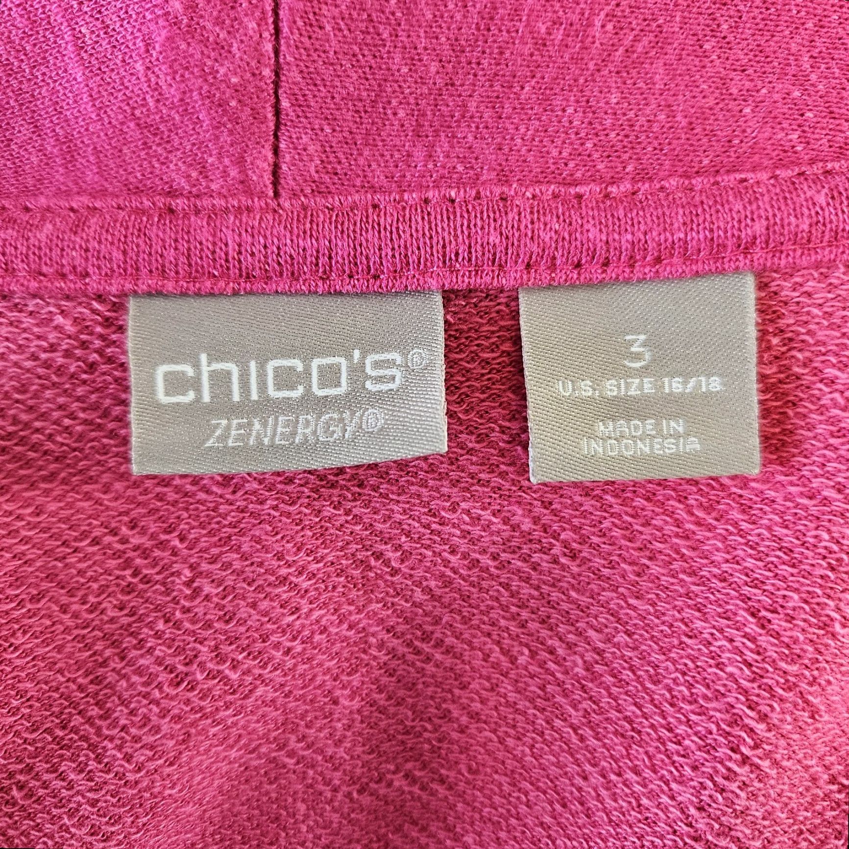Vintage Chicos Zenergy Womens Cardigan XL Solid Pink Rayon Blend Open Front Shirt Womens XL Pink Cardigan 90s? Size XL / US 12-14 / IT 48-50 - 5 Thumbnail