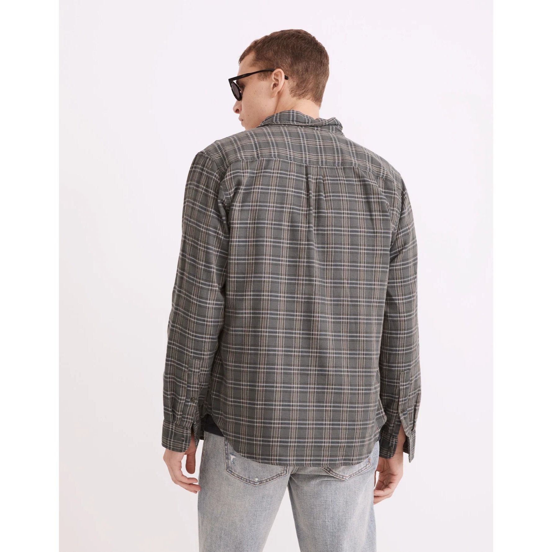 Madewell Madewell Double-Weave Perfect Long-Sleeve Shirt in steel gre Size US XS / EU 42 / 0 - 2 Thumbnail