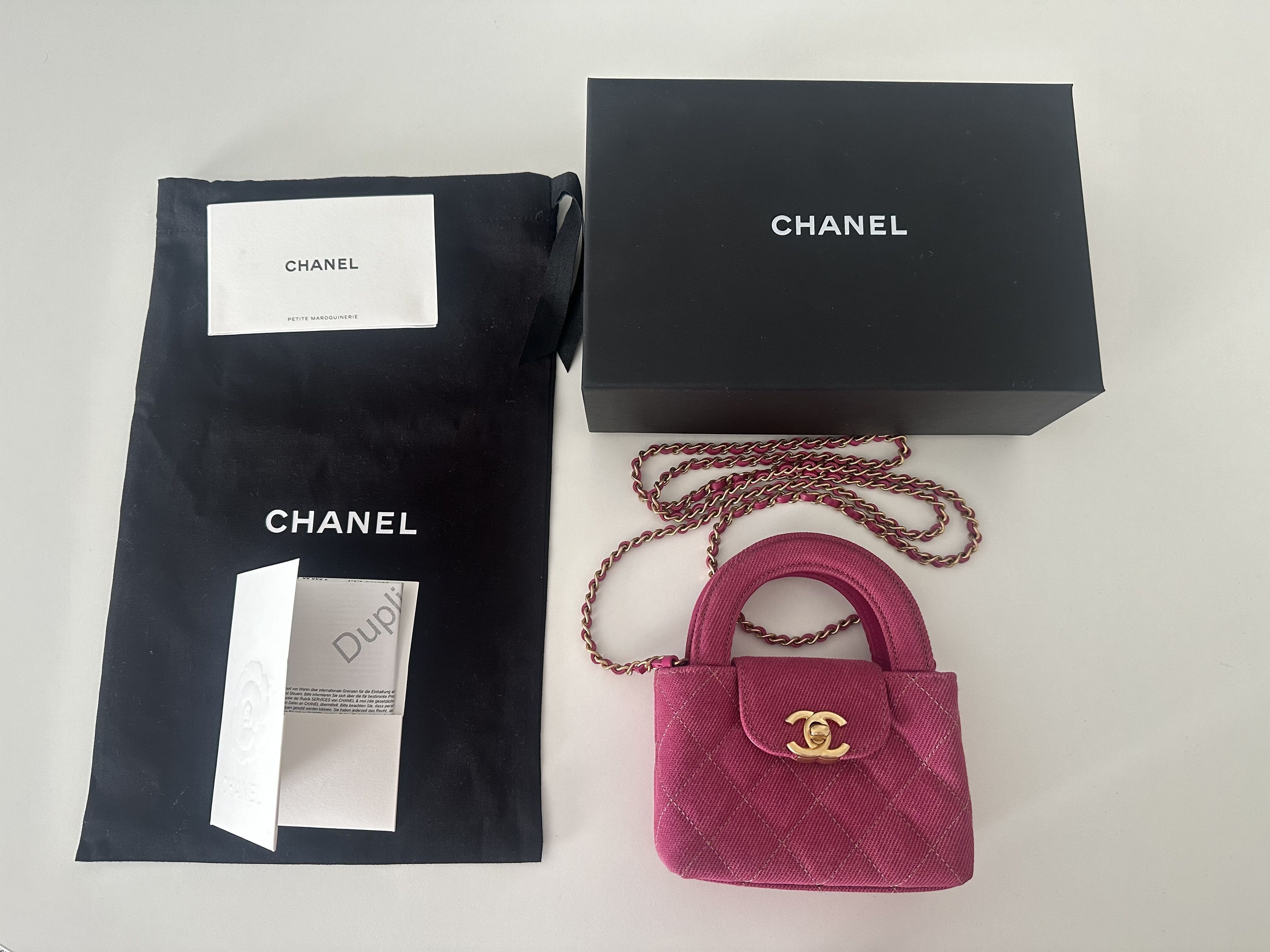 Chanel Chanel Denim Mini Shopping bag with gold hardware Size ONE SIZE - 1 Thumbnail