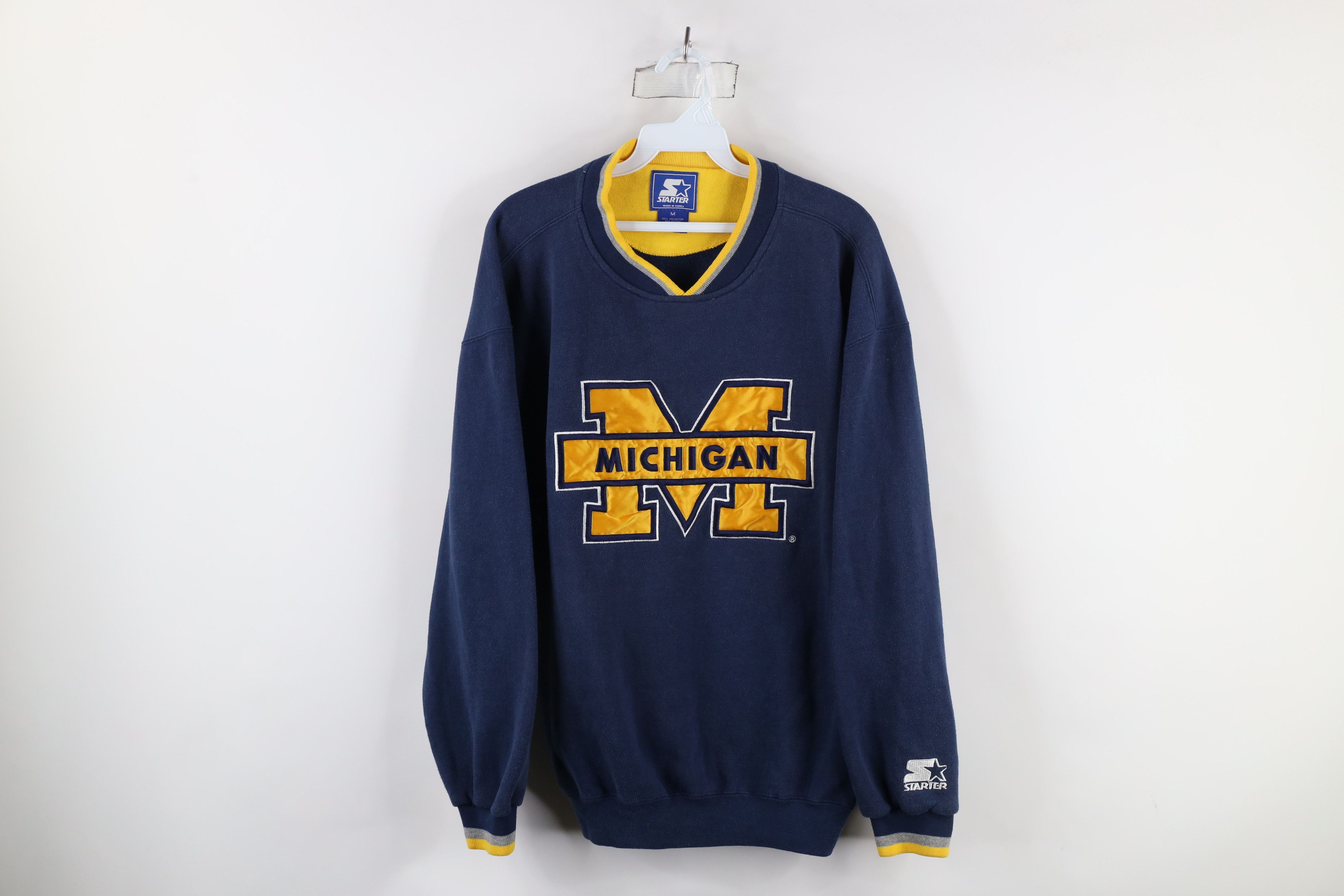 Starter × Vintage Vintage 90s Starter Michigan Heavyweight Sweatshirt Size US M / EU 48-50 / 2 - 1 Thumbnail