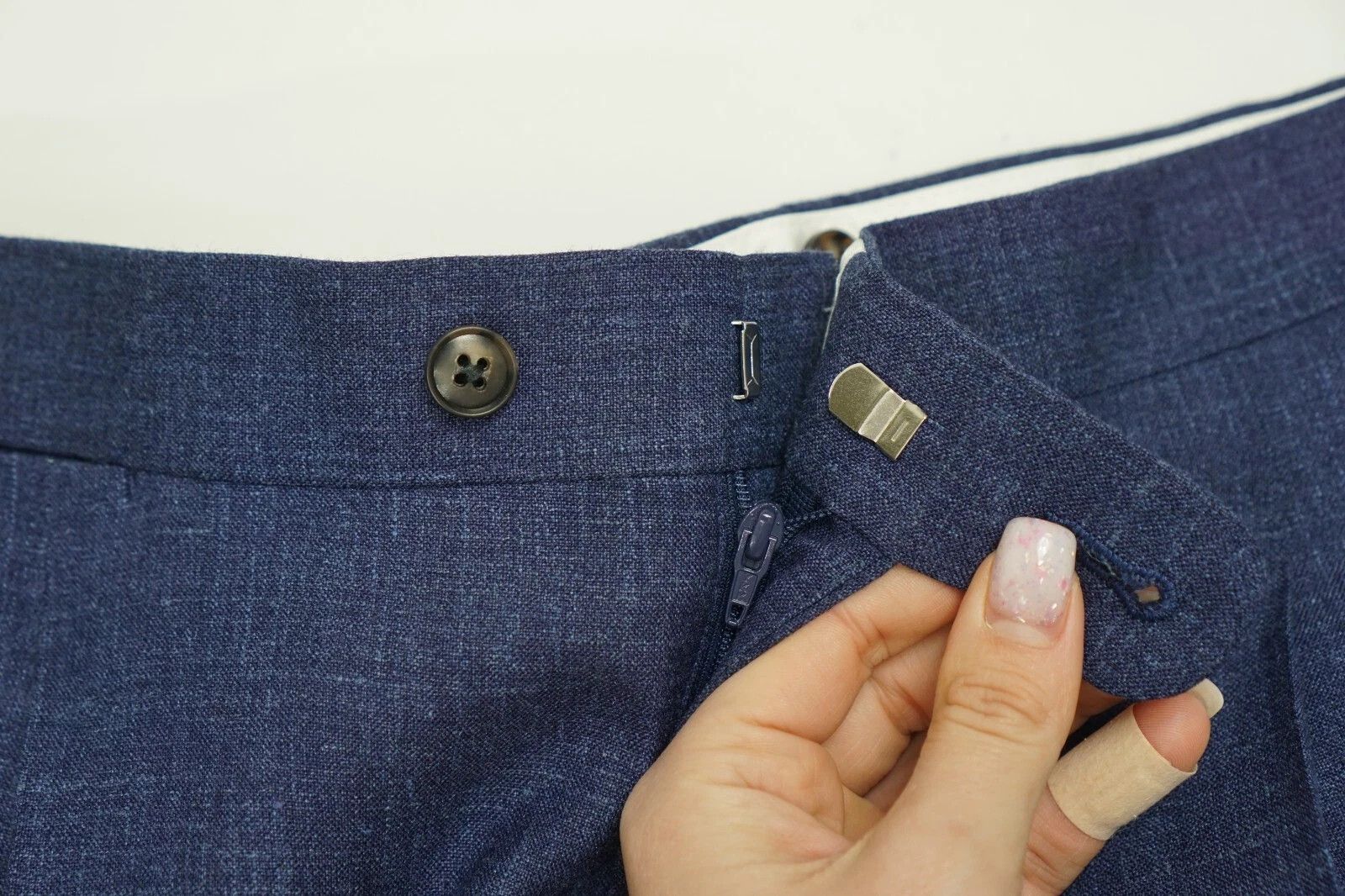 Suitsupply Men Suitsupply Suit Wool Silk Linen Blue La Spalla UK/US52S Size 52S - 9 Thumbnail