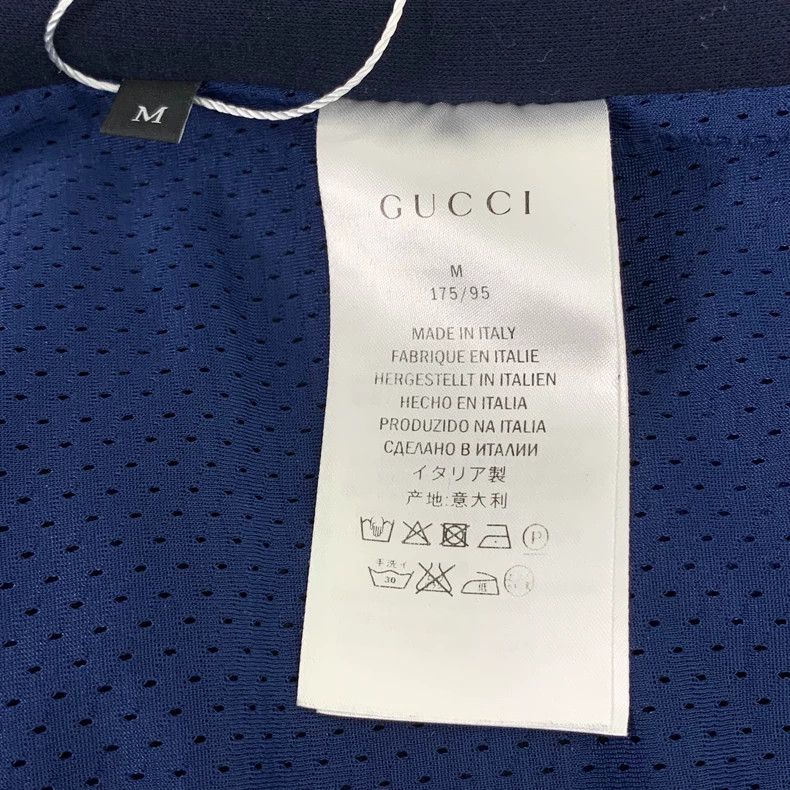 Gucci Gucci Dark blue side stripe cotton zipper jacket 2502-Nexta Size US M / EU 48-50 / 2 - 6 Thumbnail