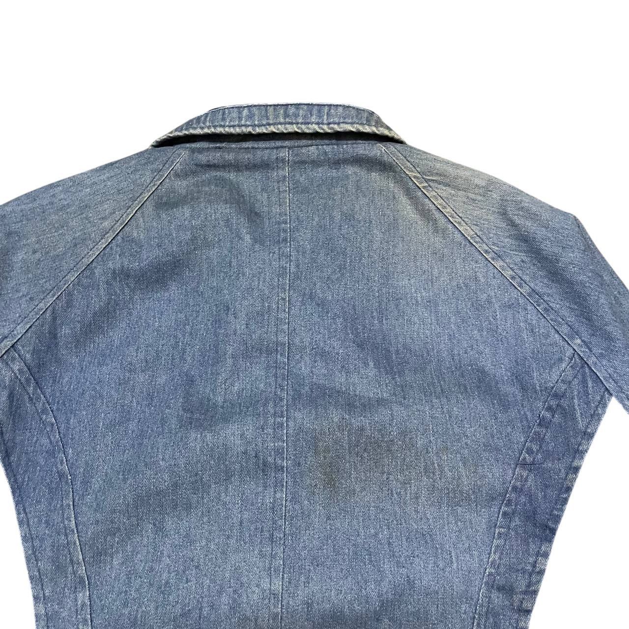 Japanese Brand Vintage Issey Miyake Inspired Wide K Denim Bomber Jacket Size US M / EU 48-50 / 2 - 14 Thumbnail