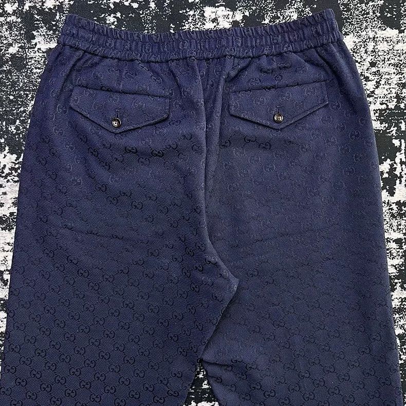 Gucci Gucci Dark blue double G full print logo straight loose ca Size US 36 / EU 52 - 5 Thumbnail