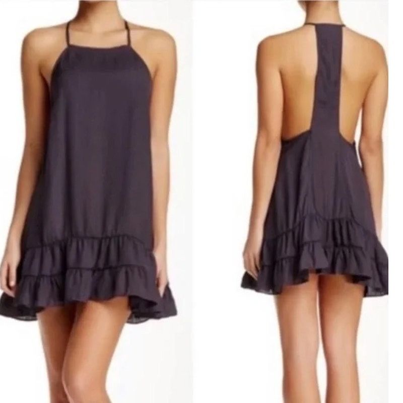 Free People Intimately Free People Mini Slip Dress Raven Ruffle Hem S Size S / US 4 / IT 40 - 1 Thumbnail