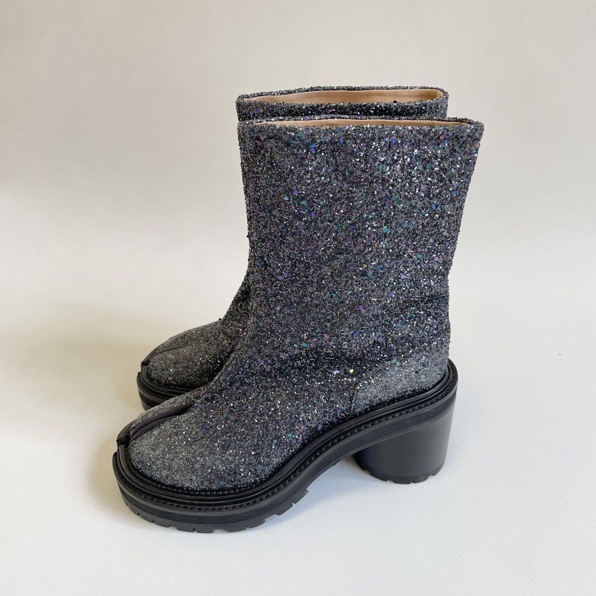 Maison Margiela A/W 19 High Heel Glitter Hunter Tabi Boots Size US 7 / IT 37 - 4 Thumbnail