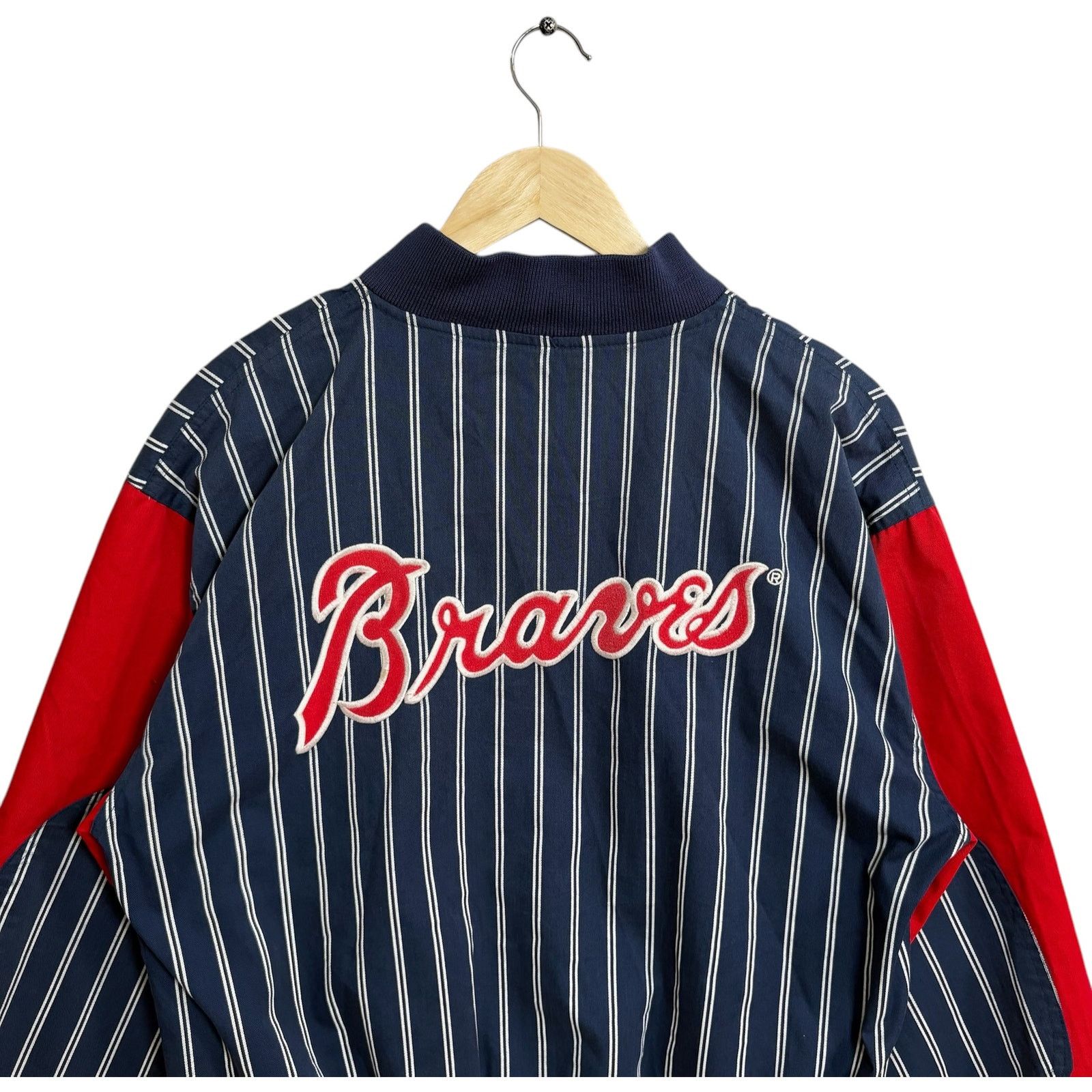 Starter Vintage Starter Atlanta Braves Striped MLB Bomber Jacket M Size US M / EU 48-50 / 2 - 6 Thumbnail