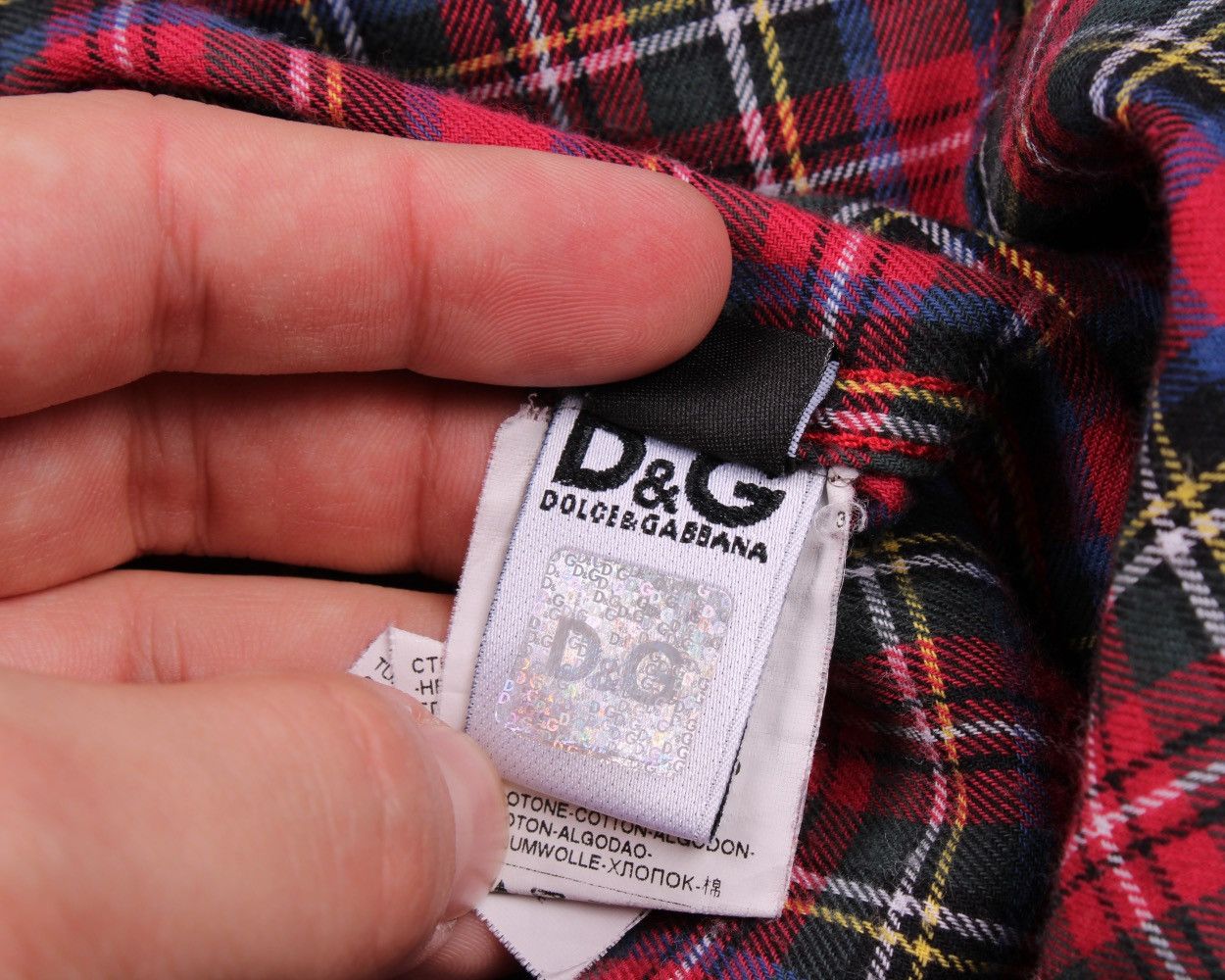 Designer × Dolce & Gabbana Dolce & Gabbana George Plaid Red Long Sleeve Button Shirt Size US L / EU 52-54 / 3 - 20 Thumbnail