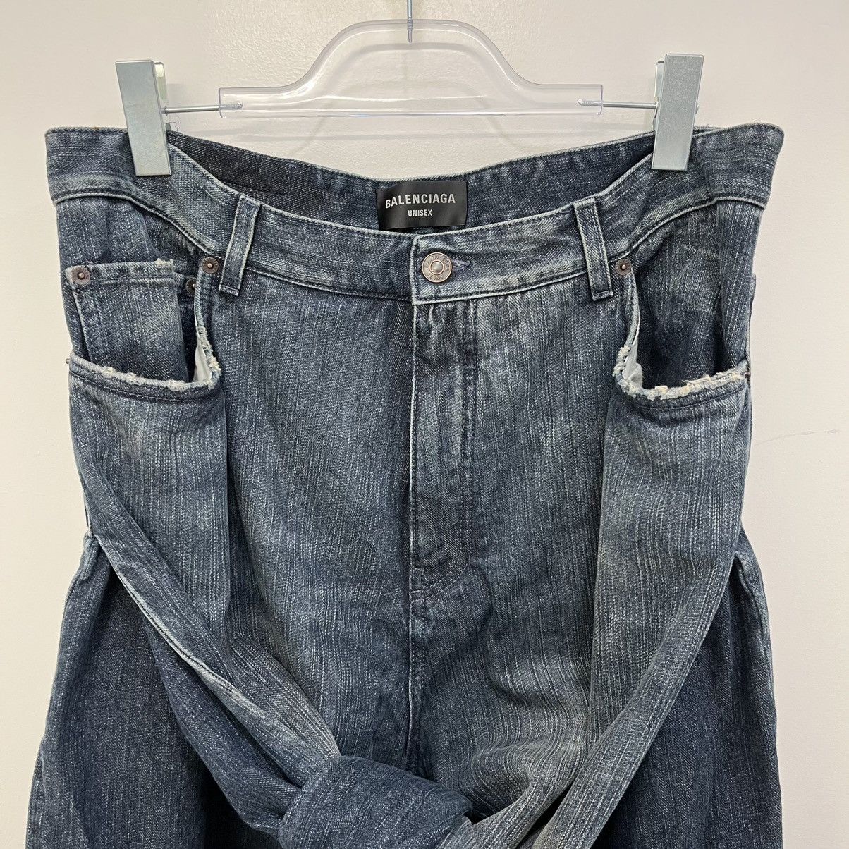 Balenciaga Balenciaga Double-Front Wide-Leg Unisex Denim AW23 Size US 34 / EU 50 - 8 Thumbnail