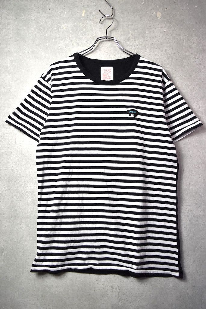 image of Yohji Yamamoto/small Logo Stripe T-Shirt/28316 - 809 in Mix, Men's (Size XL)