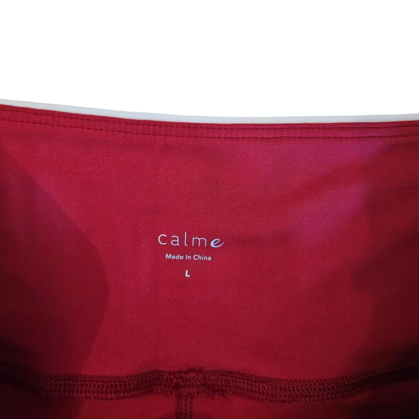 Designer Johnny Was Calme Red Striped Leggings Endurance Large NWOT Size 36" / US 14 / IT 50 - 5 Thumbnail