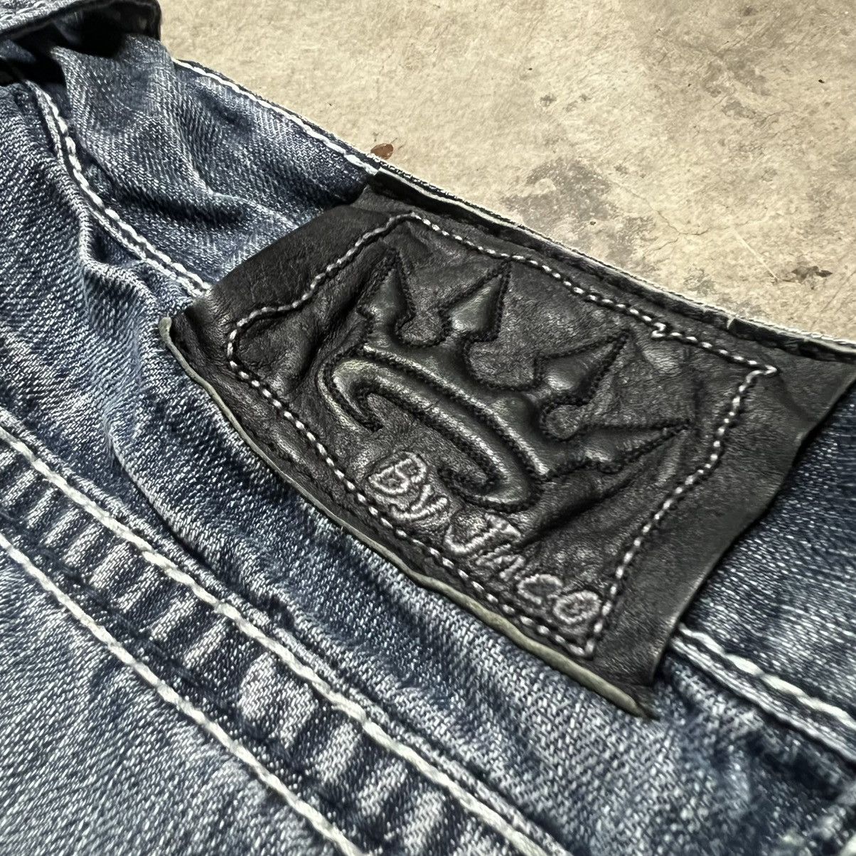 Affliction × Ed Hardy × JNCO Vintage Y2K JNCO Straight-Leg Embroidered Denim Jeans Size US 34 / EU 50 - 5 Thumbnail