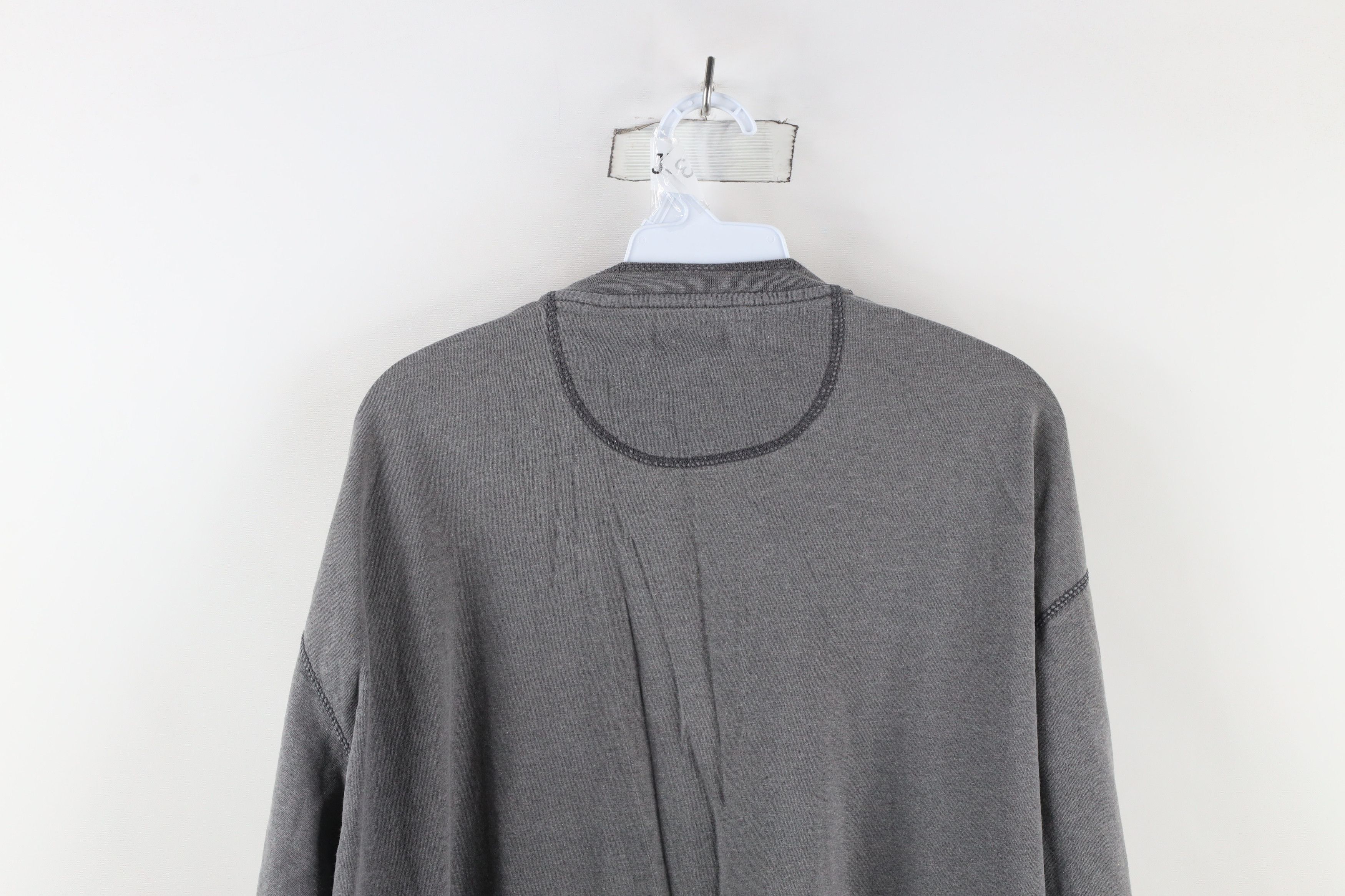 Vintage Vintage 90s Streetwear Blank Long Sleeve Henley T-Shirt Gray Size US XL / EU 56 / 4 - 14 Thumbnail