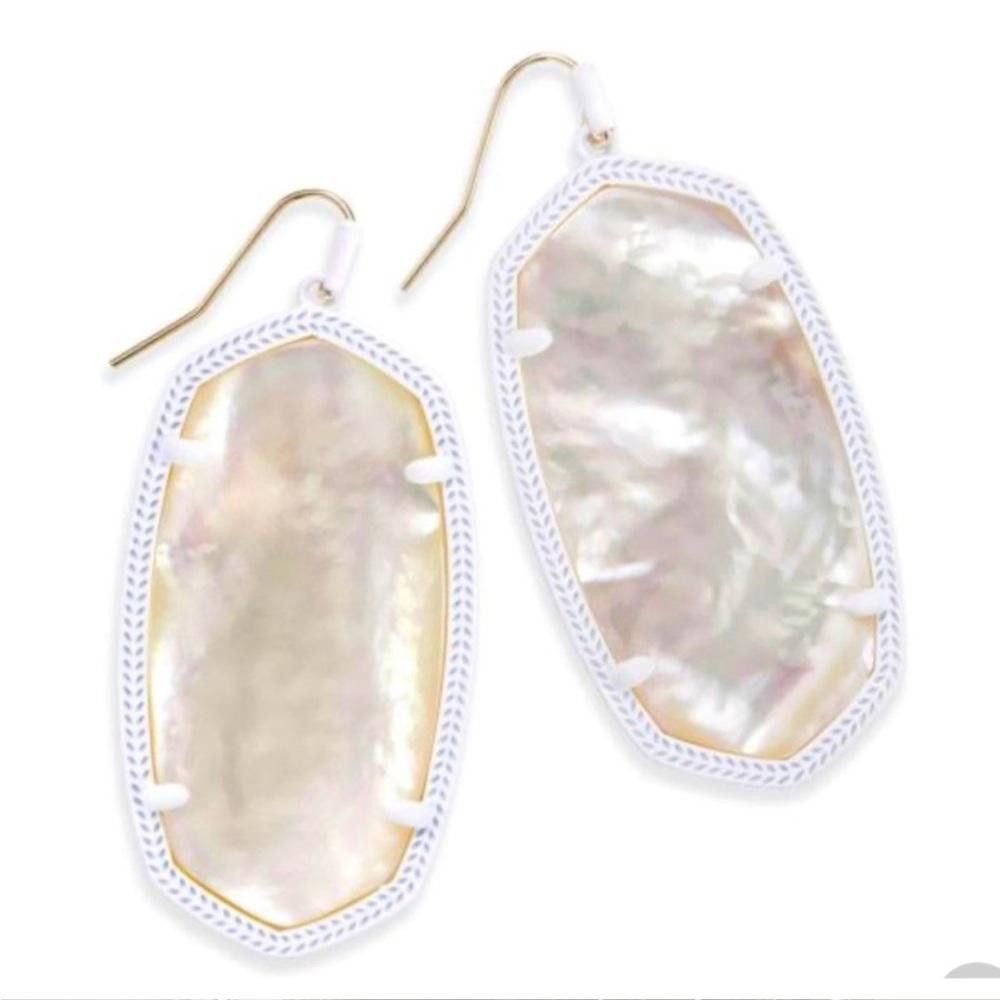 Kendra Scott Kendra Scott Danielle Earrings Ivory Pearl Matte White Frame Size ONE SIZE - 1 Thumbnail