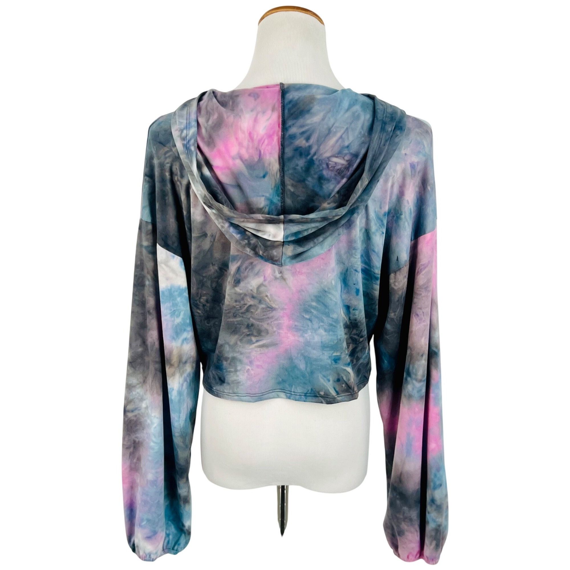 Other NWT Tie Dye Cropped Hoodie & Shorts 2 Piece Set | Athleisure Size L / US 10 / IT 46 - 7 Thumbnail